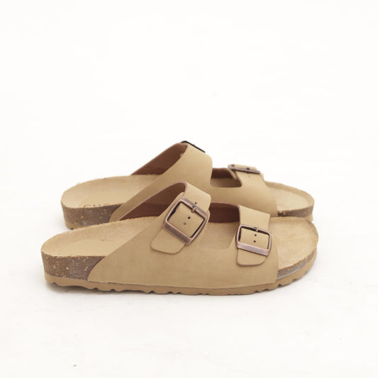 SANDALO BIO DOPPIA FASCIA BEIGE 