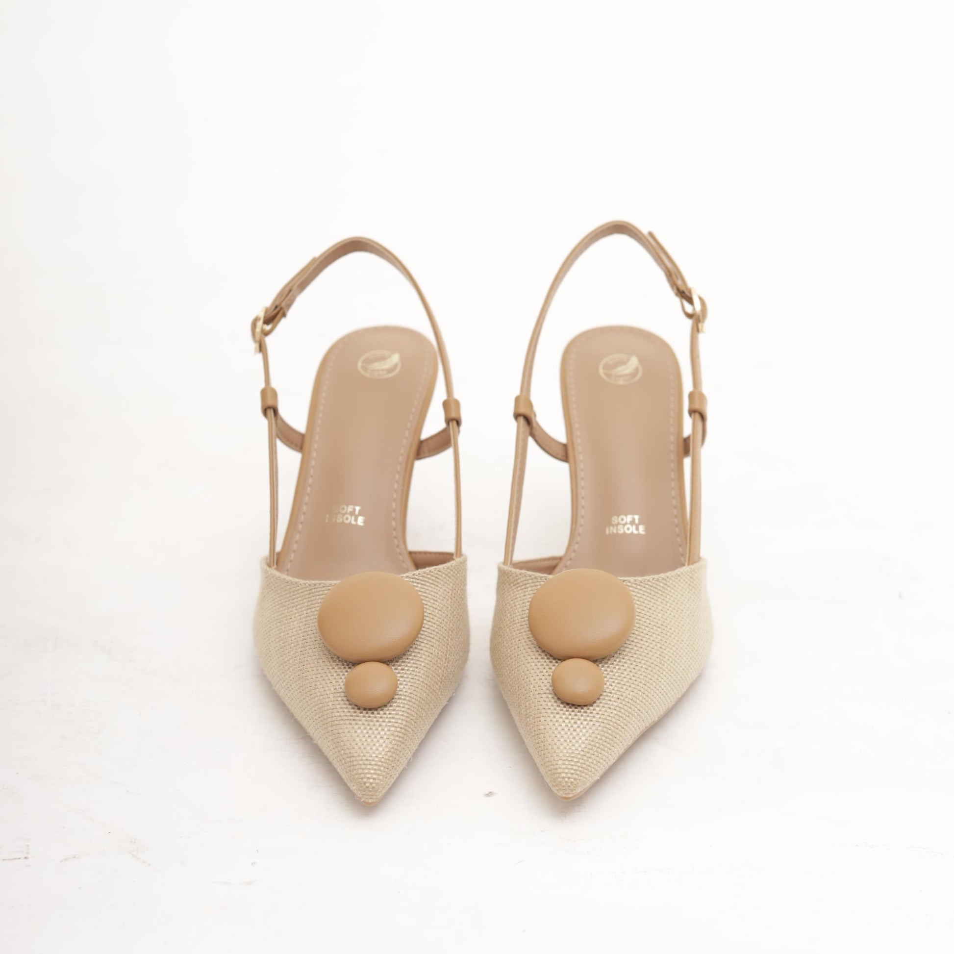 SLINGBACK RAFIA GOCCE NOCCIOLA 