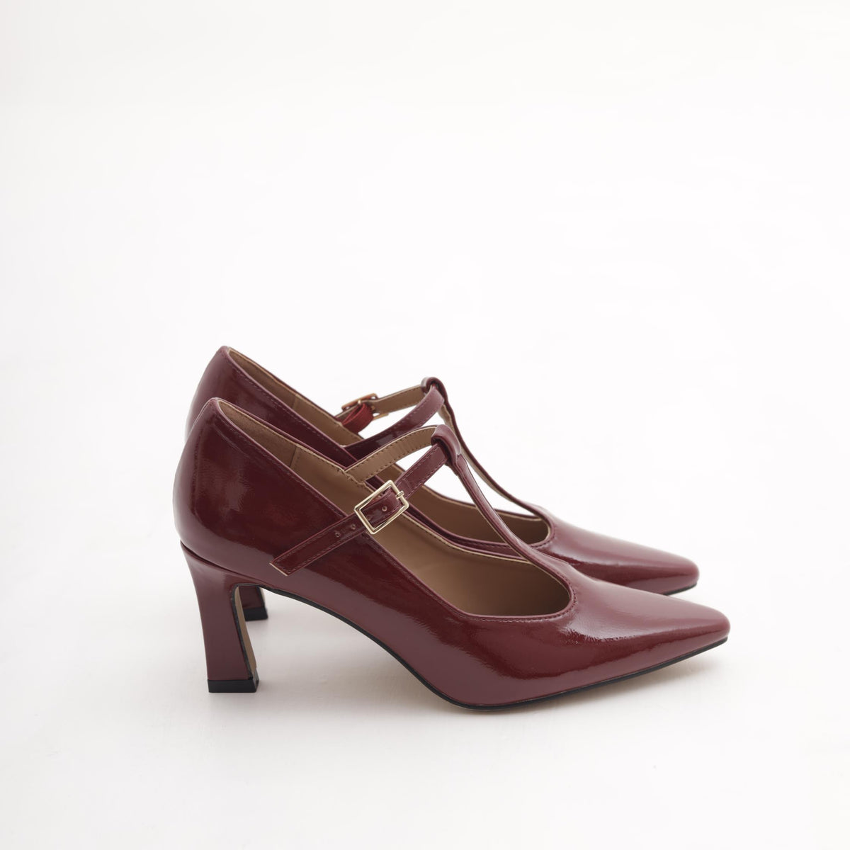 T-BAR CON TACCO BORDEAUX 