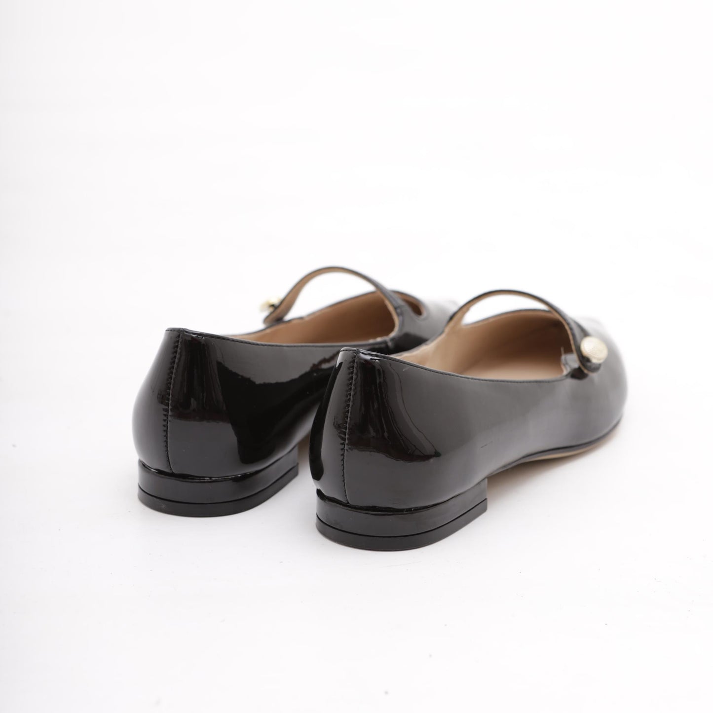 DECOLLETE' FLAT CINTURINO NERO 