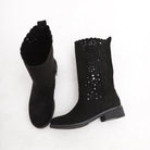 STIVALETTI TRAFORATI NERO<BR/> 