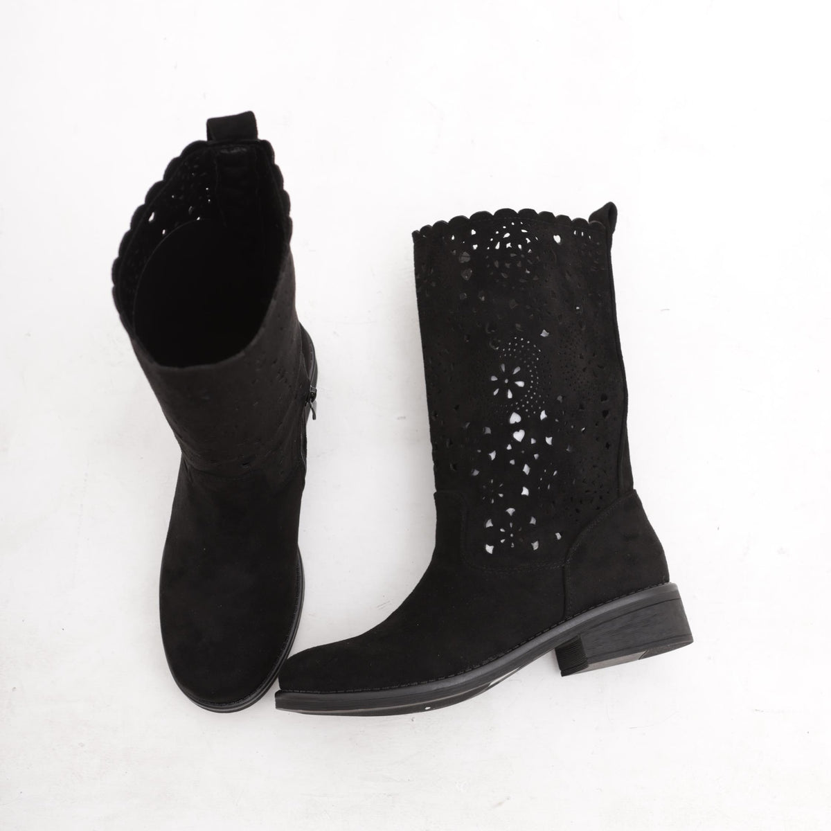 STIVALETTI TRAFORATI NERO<BR/> 