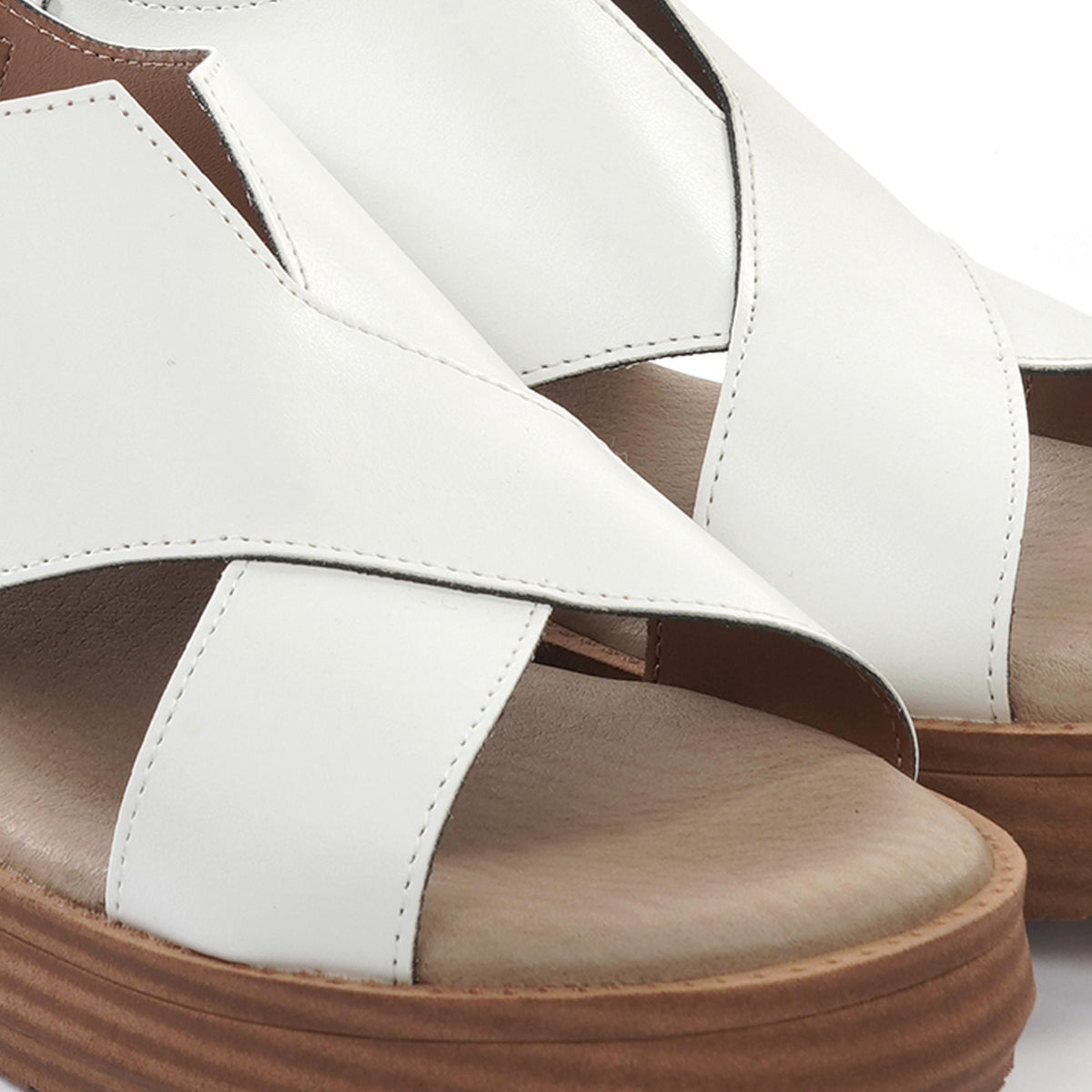 SANDALO ZEPPA FASCE INCROCIATE BIANCO<BR/><BR/> 