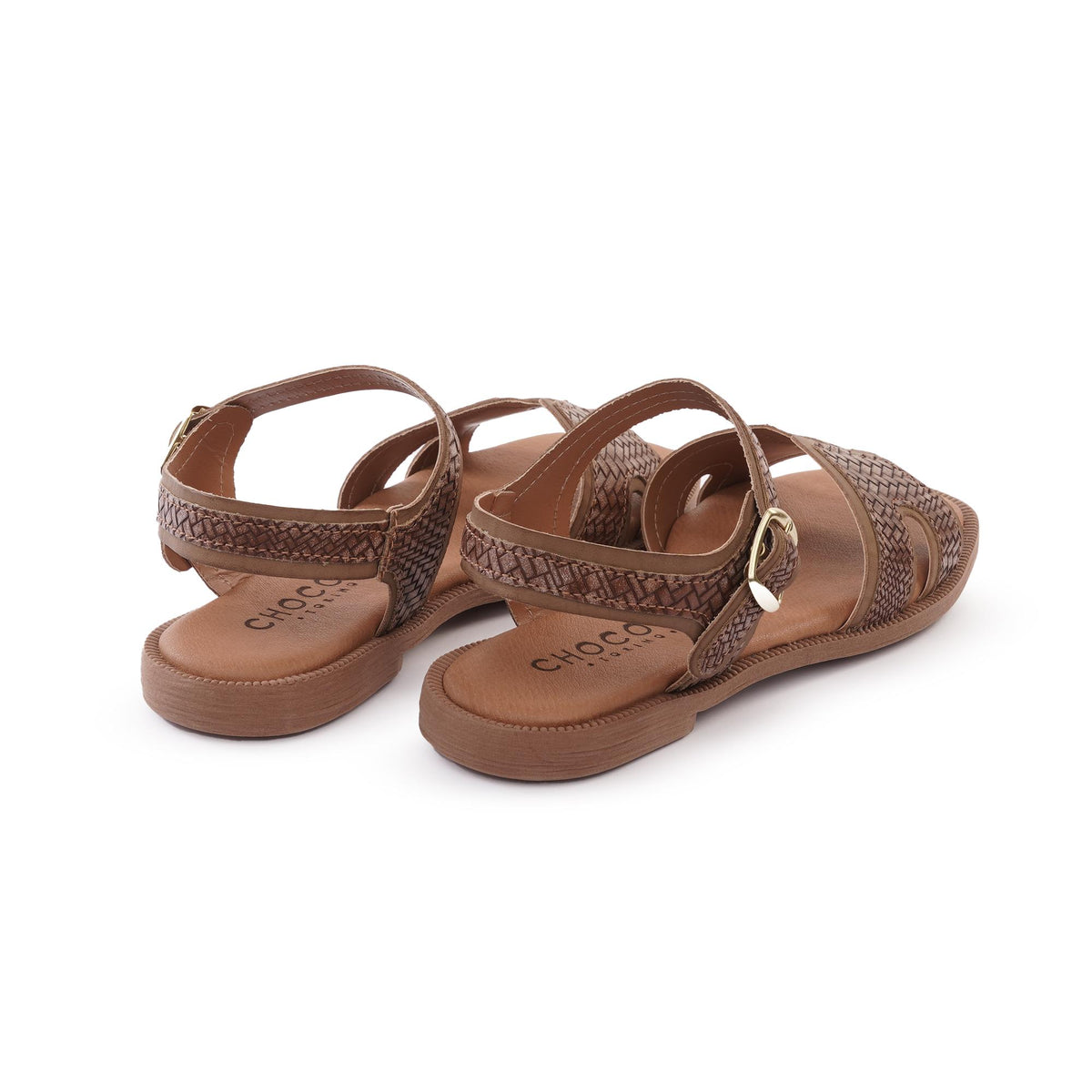 SANDALO H FLAT INTRECCIATO TESTA DI MORO<BR/><BR/> 
