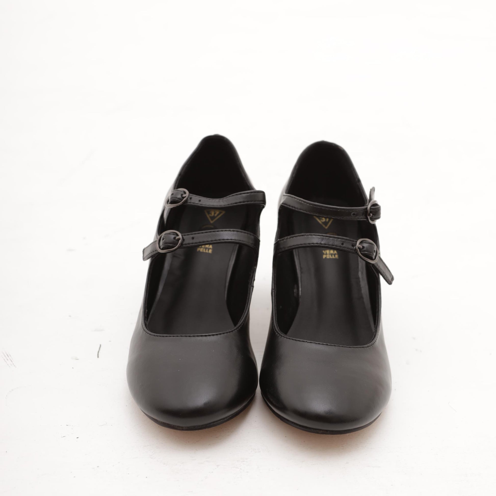 MARY JANE 2 CINTURINI NERO MP70012-1PUN CHOCOLA