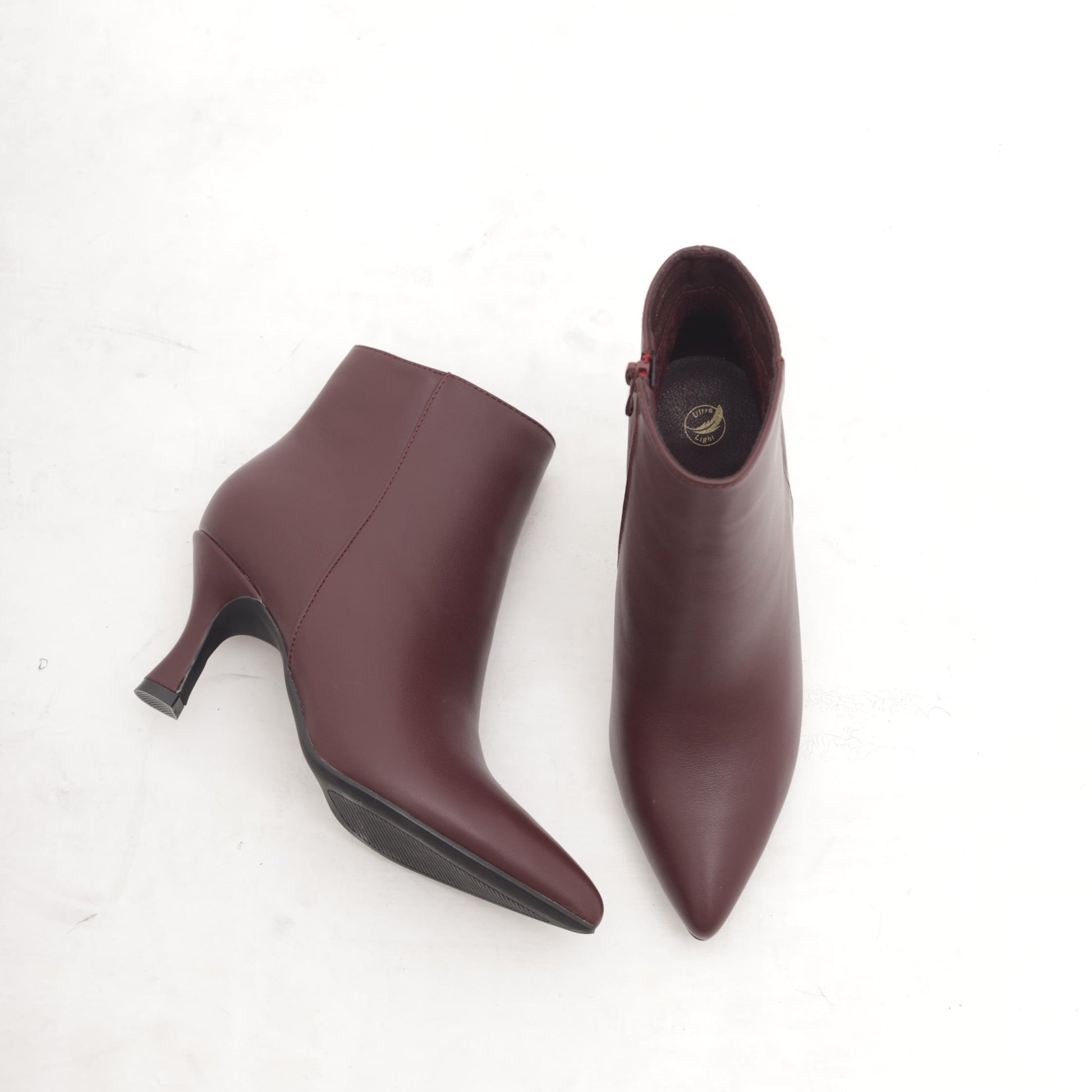 TRONCHETTO BASSO LISCIO BORDEAUX 