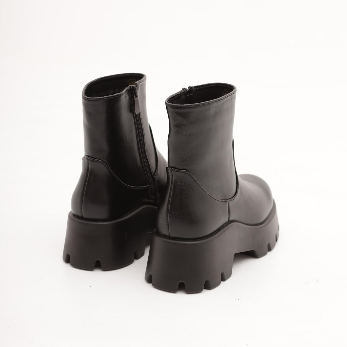 STIVALETTO CHUNKY LISCIO NERO 