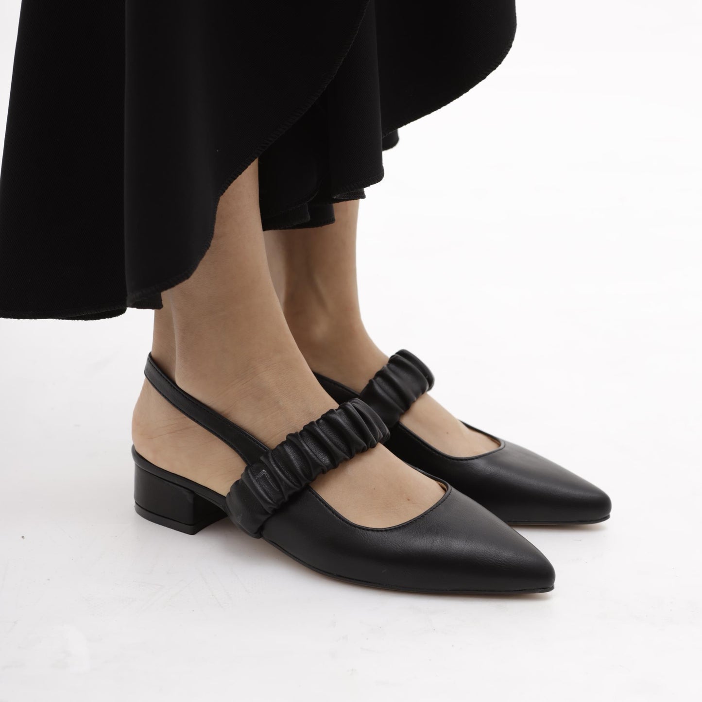 SLINGBACK BASSA ELASTICO NERO 