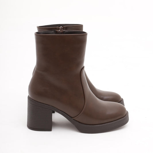 TRONCHETTO BASSO LISCIO MARRONE MP749PUMR CHOCOLA