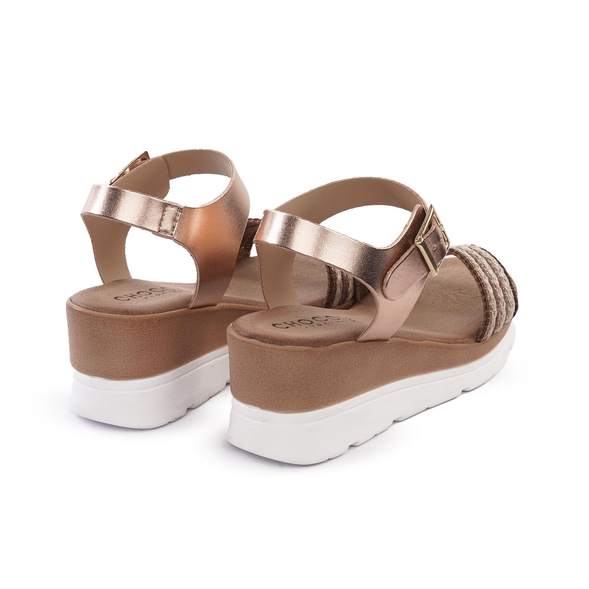 SANDALO ZEPPA FASCIA CORDA RAME<BR/><BR/> 