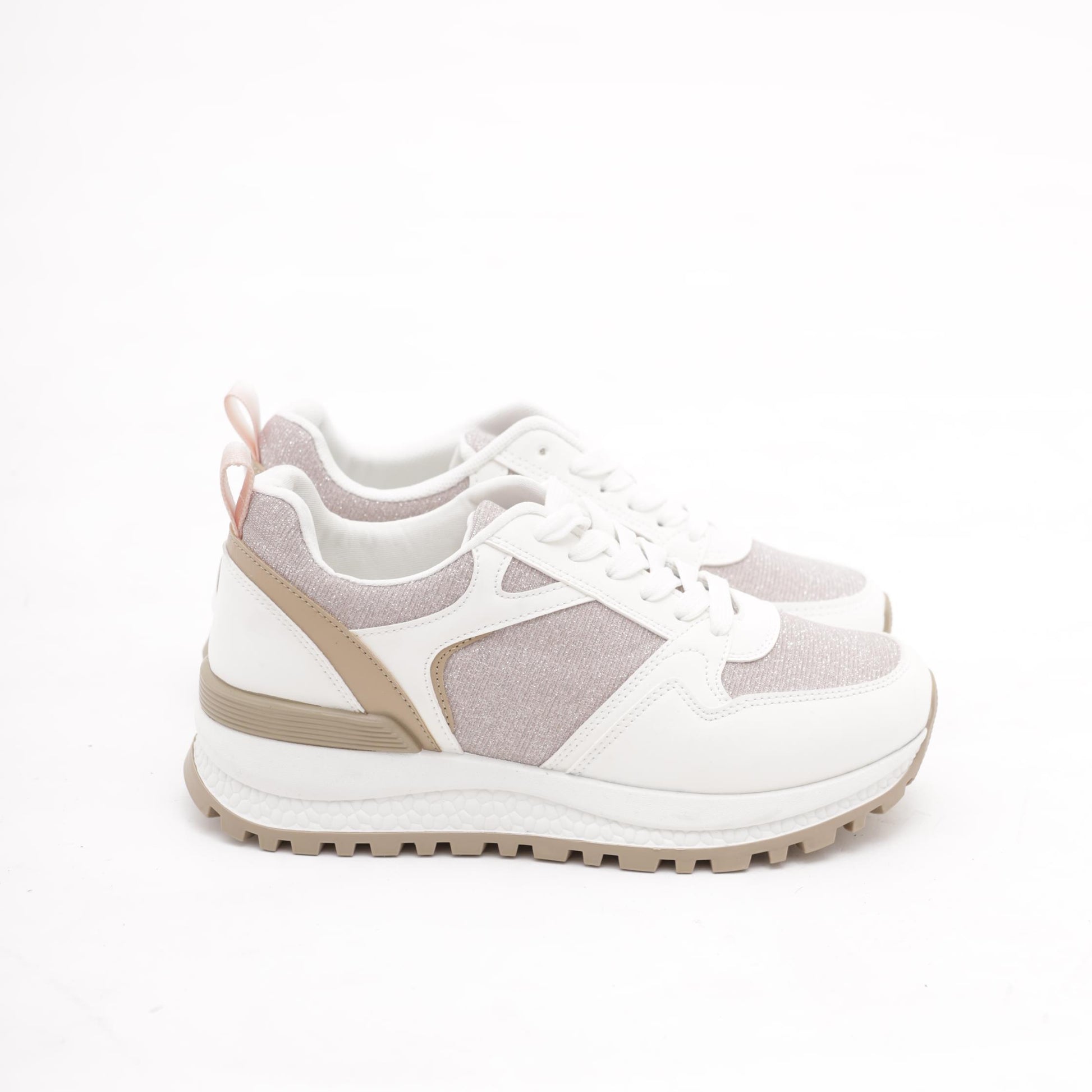 SNEAKERS RUNNING SHINY NUDE<BR/> 