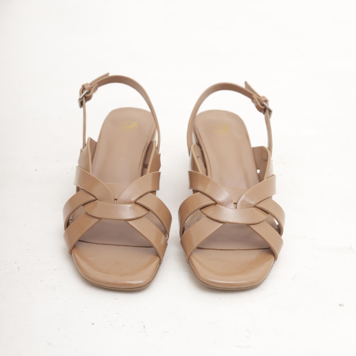 SANDALO FASCE INCROCIATE BASSO DARK NUDE 