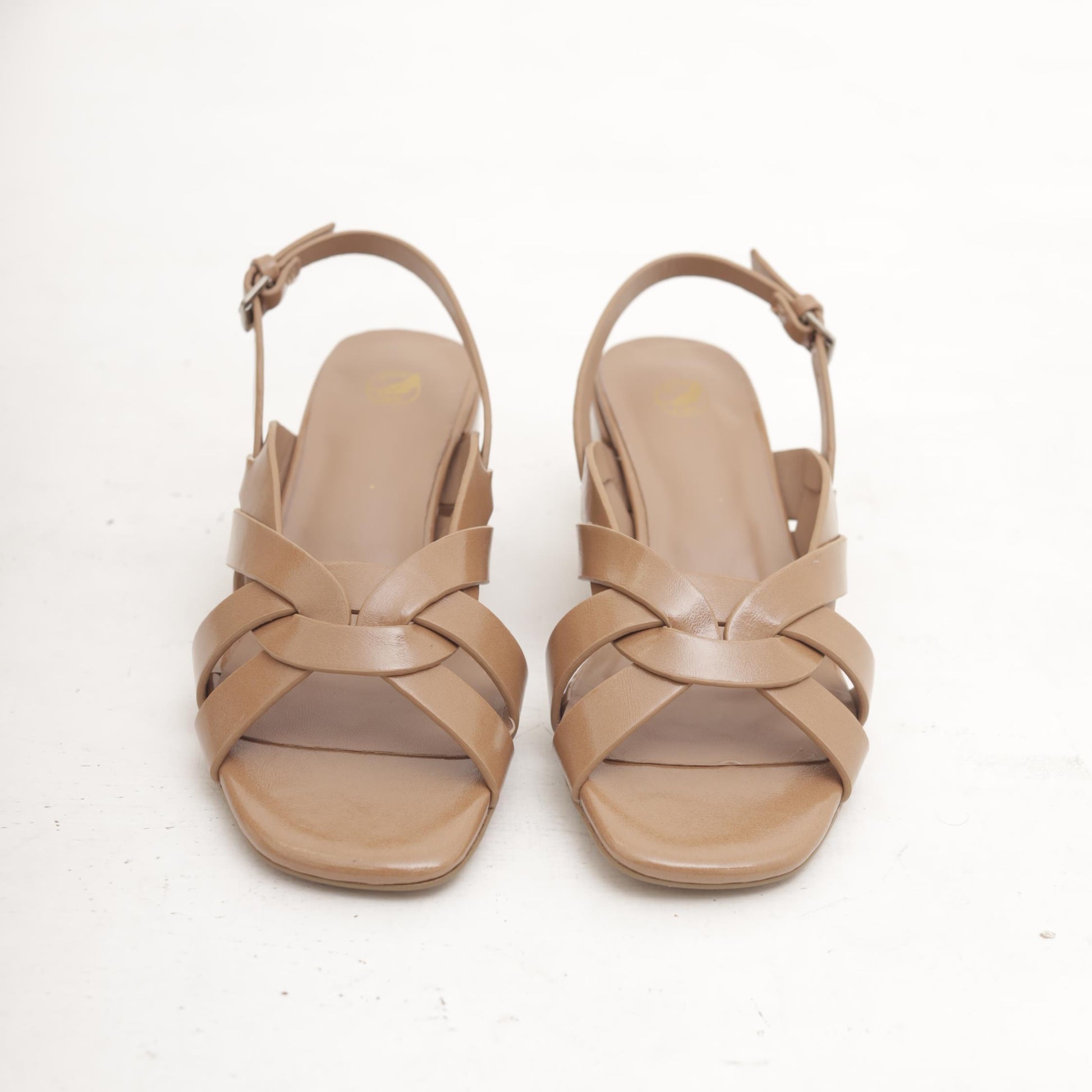SANDALO FASCE INCROCIATE BASSO DARK NUDE 