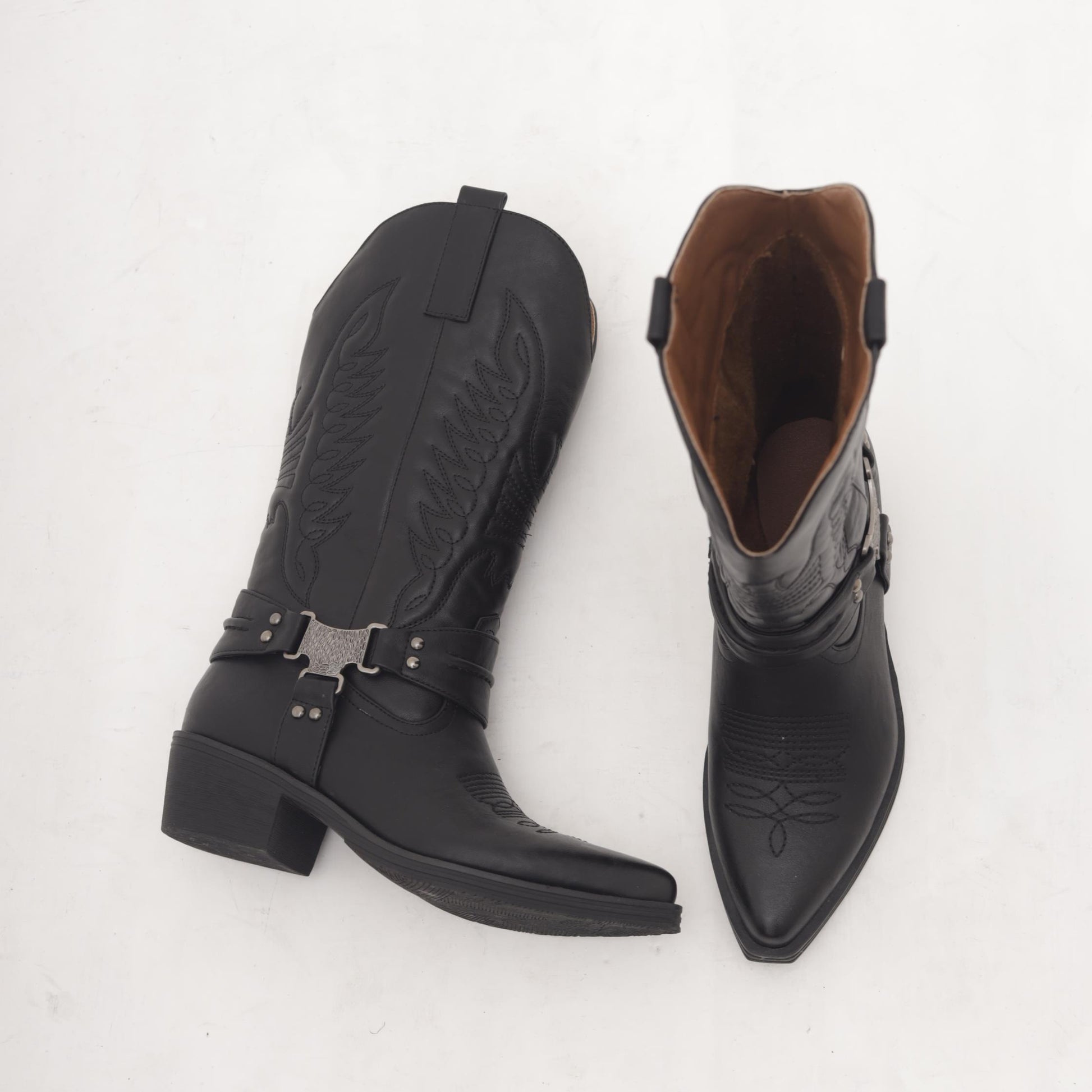 STIVALE TEXANO GHETTA NERO MP2737-4PUNE CHOCOLA