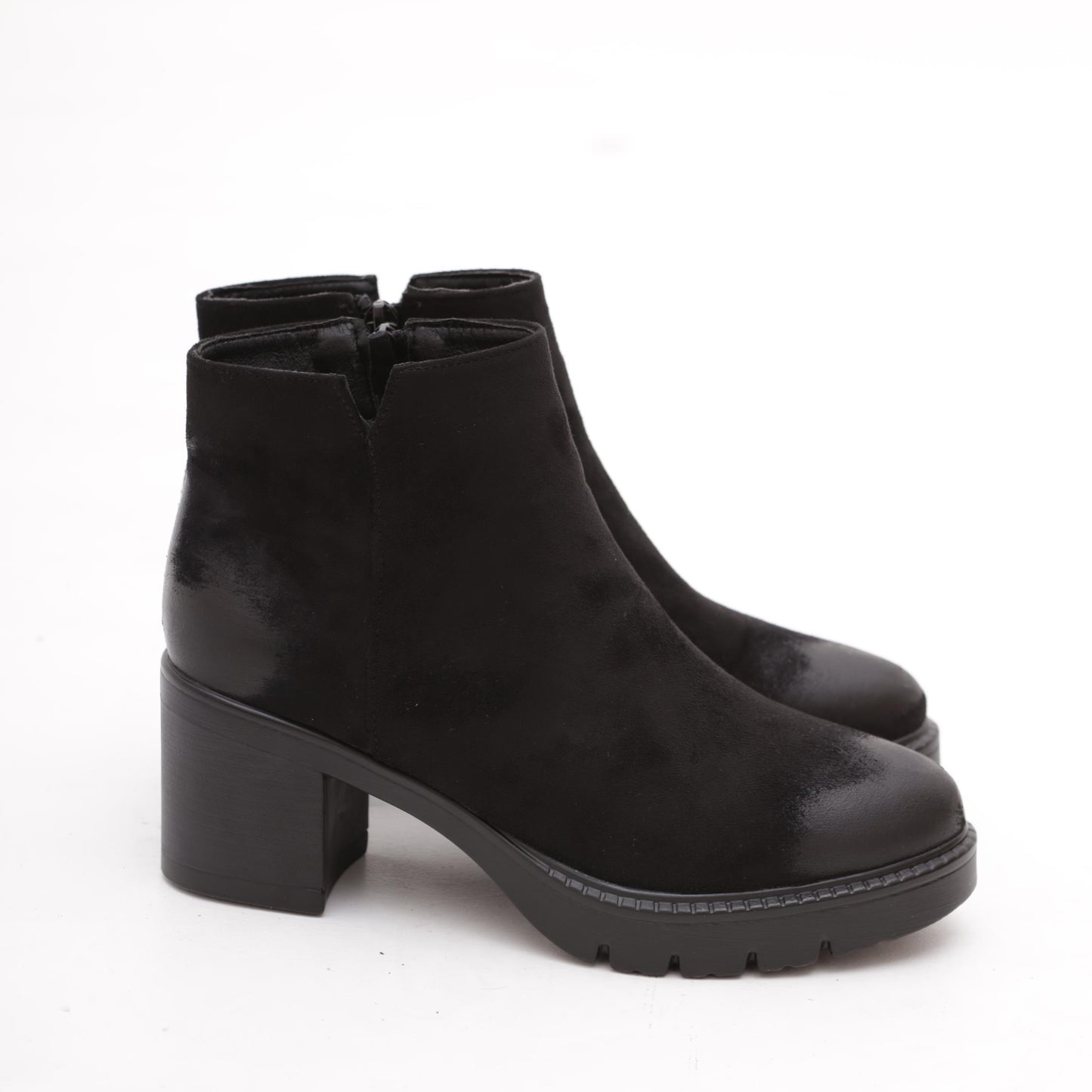 STIVALETTO BASSO LISCIO NERO 