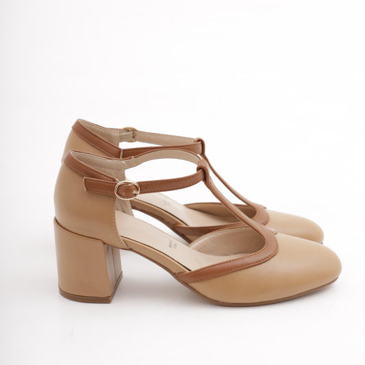 T-BAR BICOLORE CUOIO 