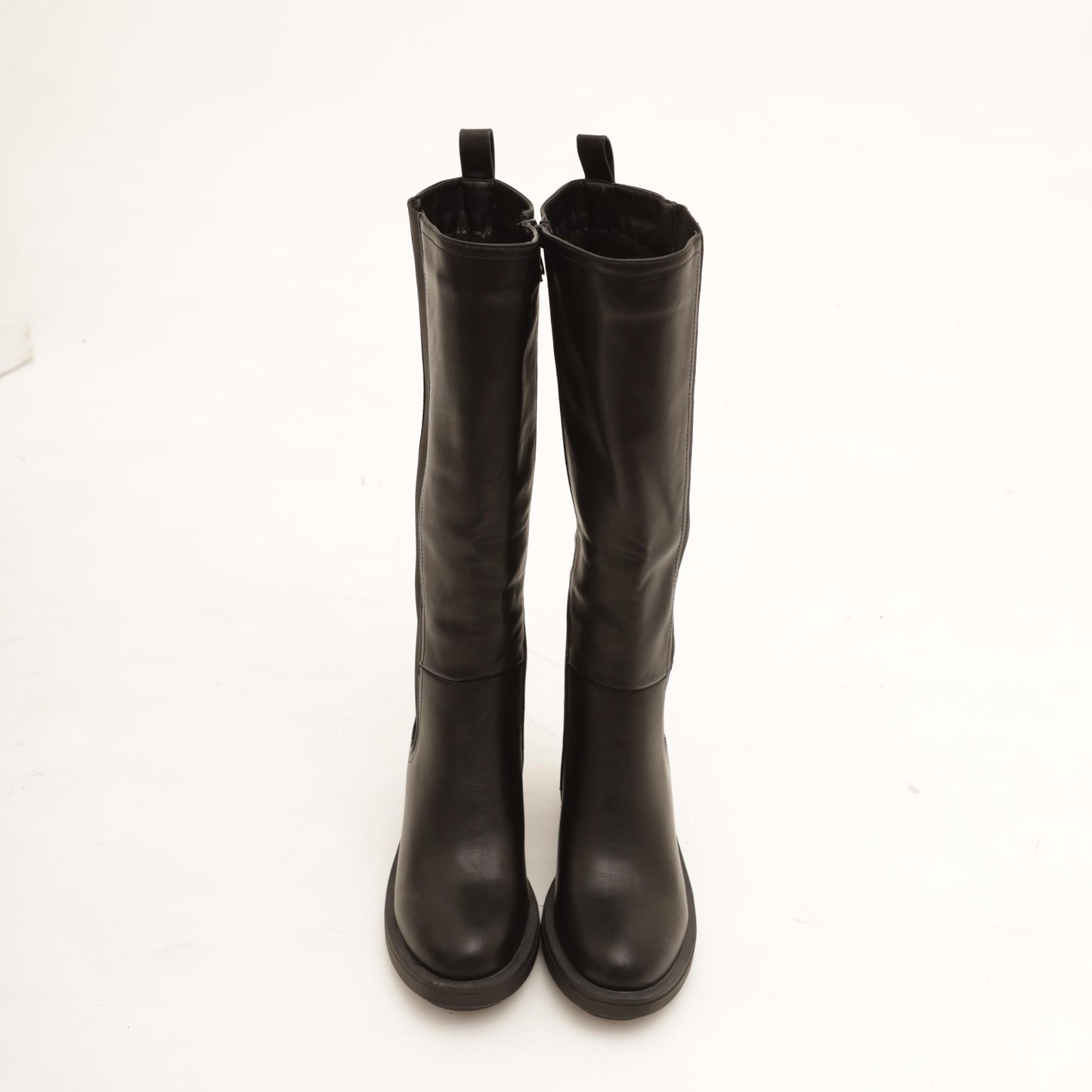 STIVALE TACCO ELASTICO E ZIP NERO 