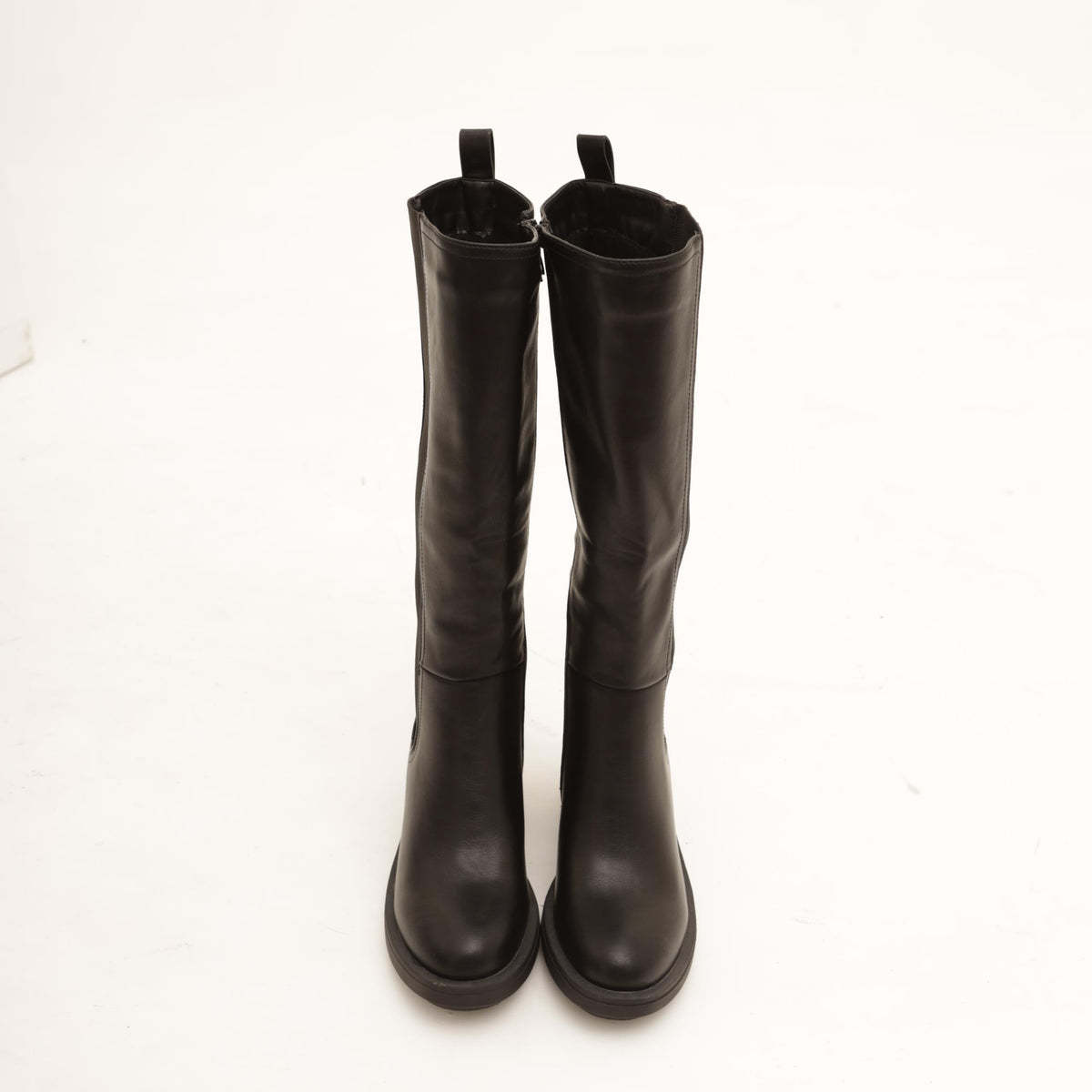 STIVALE TACCO ELASTICO E ZIP NERO 