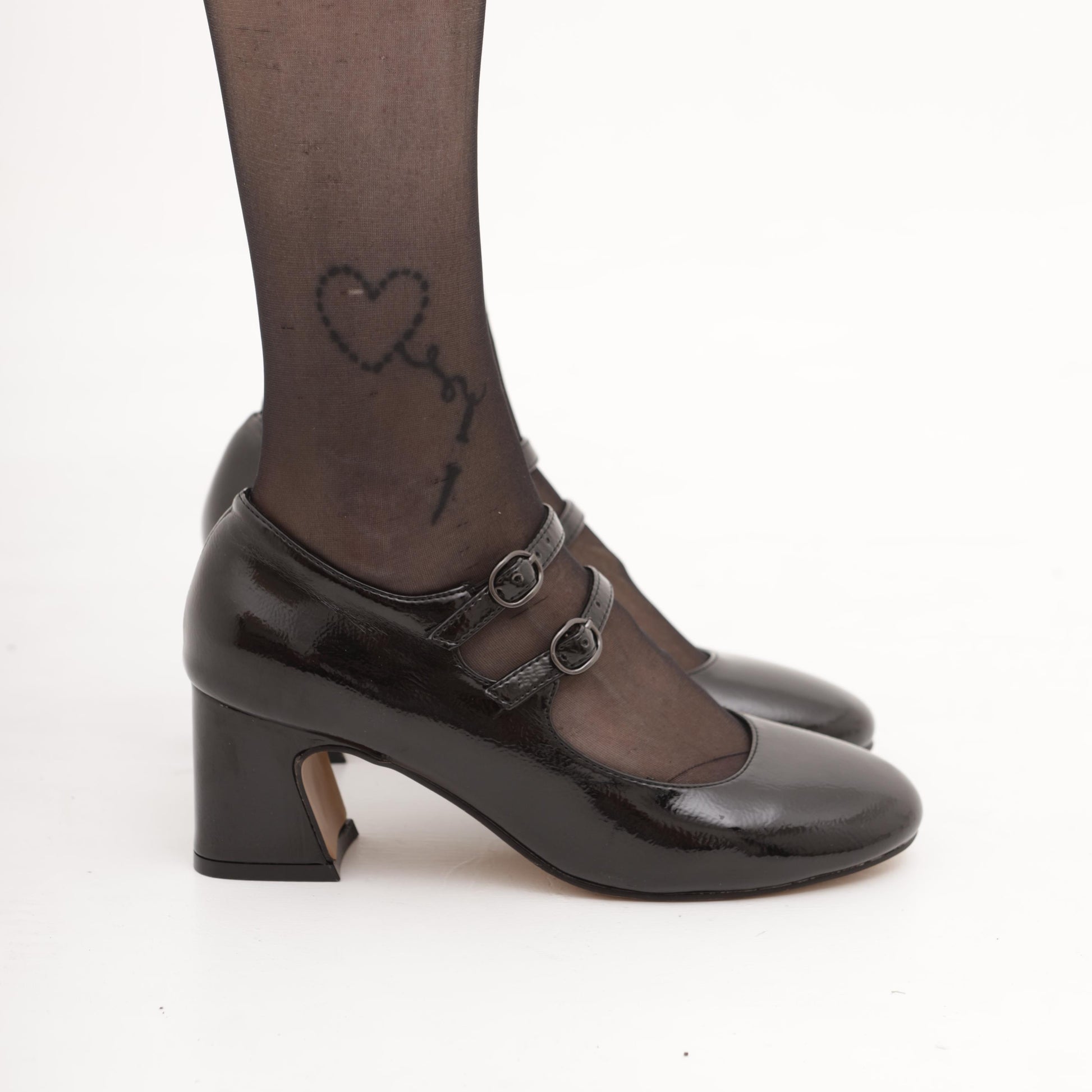 MARY JANE 2 CINTURINI NERO MP70012-2VNE CHOCOLA