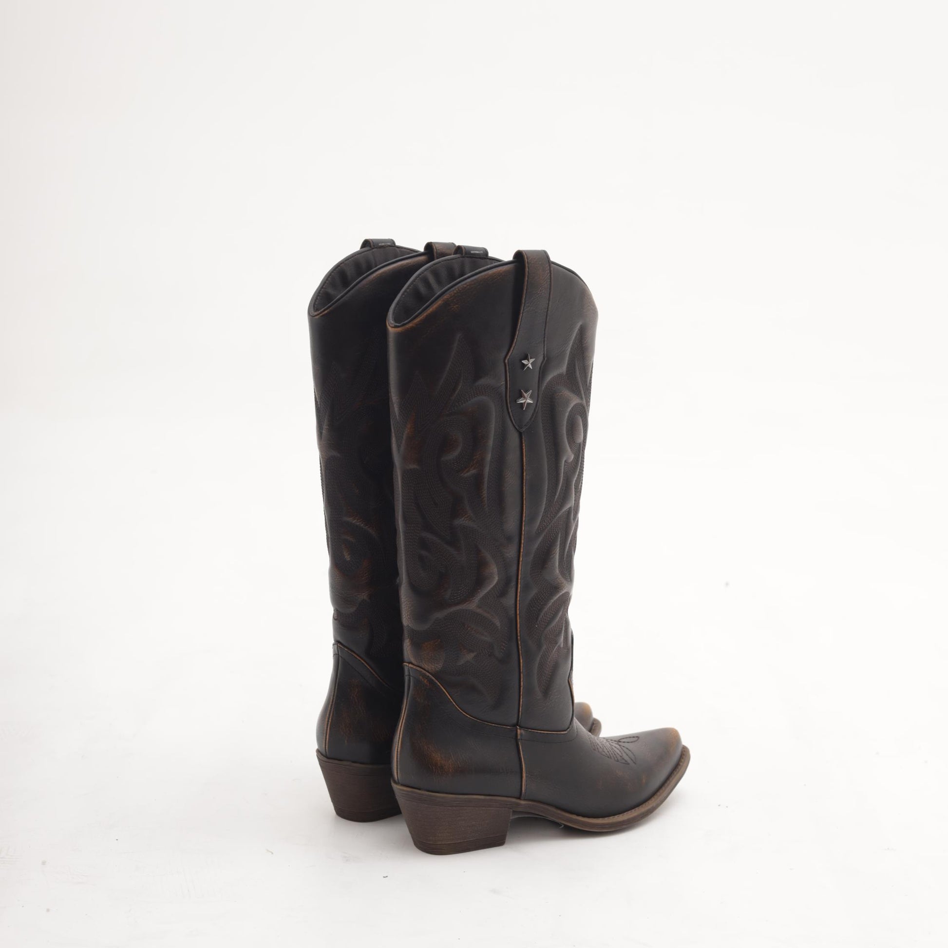 STIVALE CAMPEROS RICAMO STARS TESTA DI MORO MP2705-1PUTM CHOCOLA