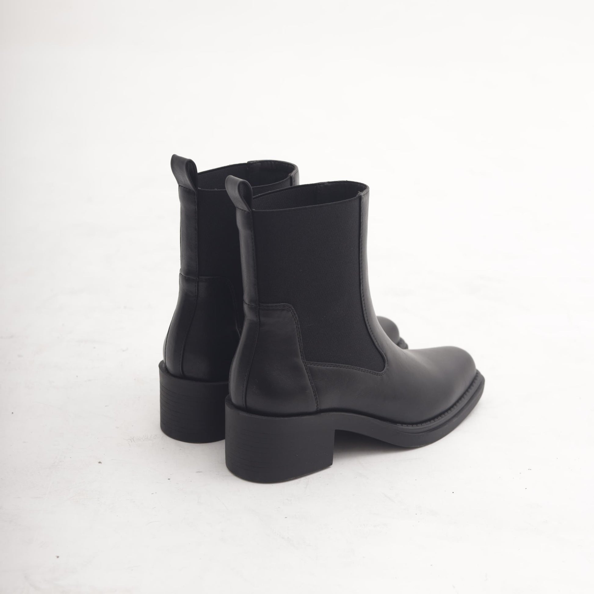 STIVALETTO TEXANO ELASTICI NERO 