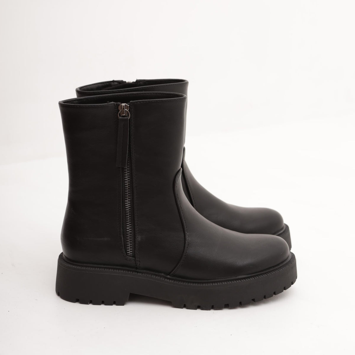 STIVALETTO ZIP ESTERNA NERO 