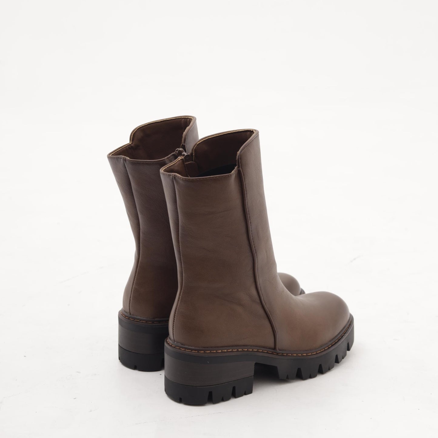 STIVALETTO LISCIO MARRONE 