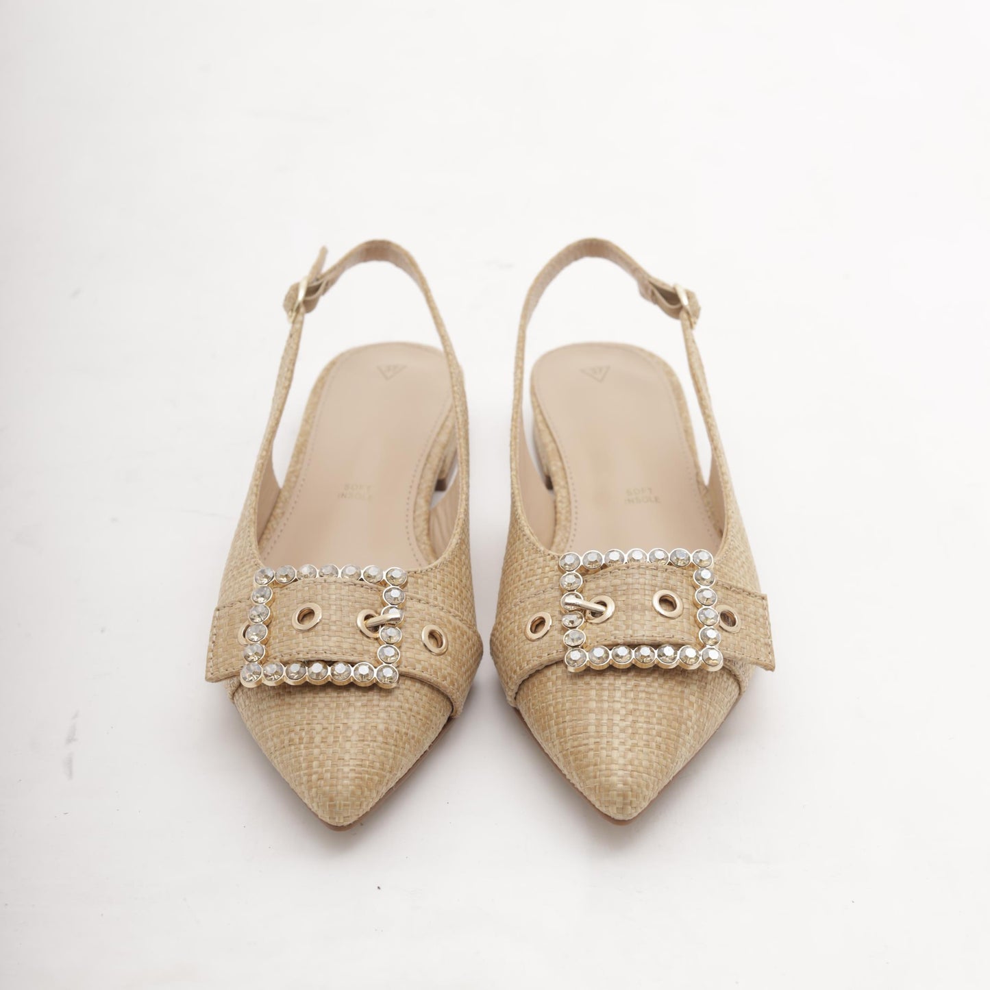 SLINGBACK CANVAS CON FIBBIA NATURALE 