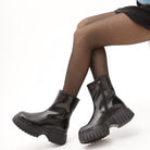 STIVALETTO LISCIO PLATFORM NERO 