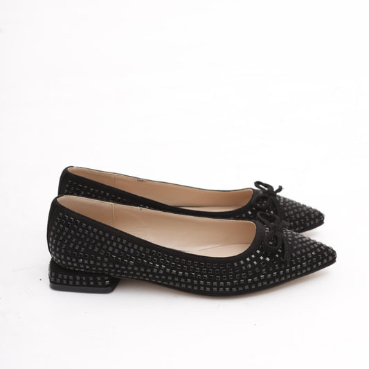 DECOLLETE' FLAT GLITTER NERO 
