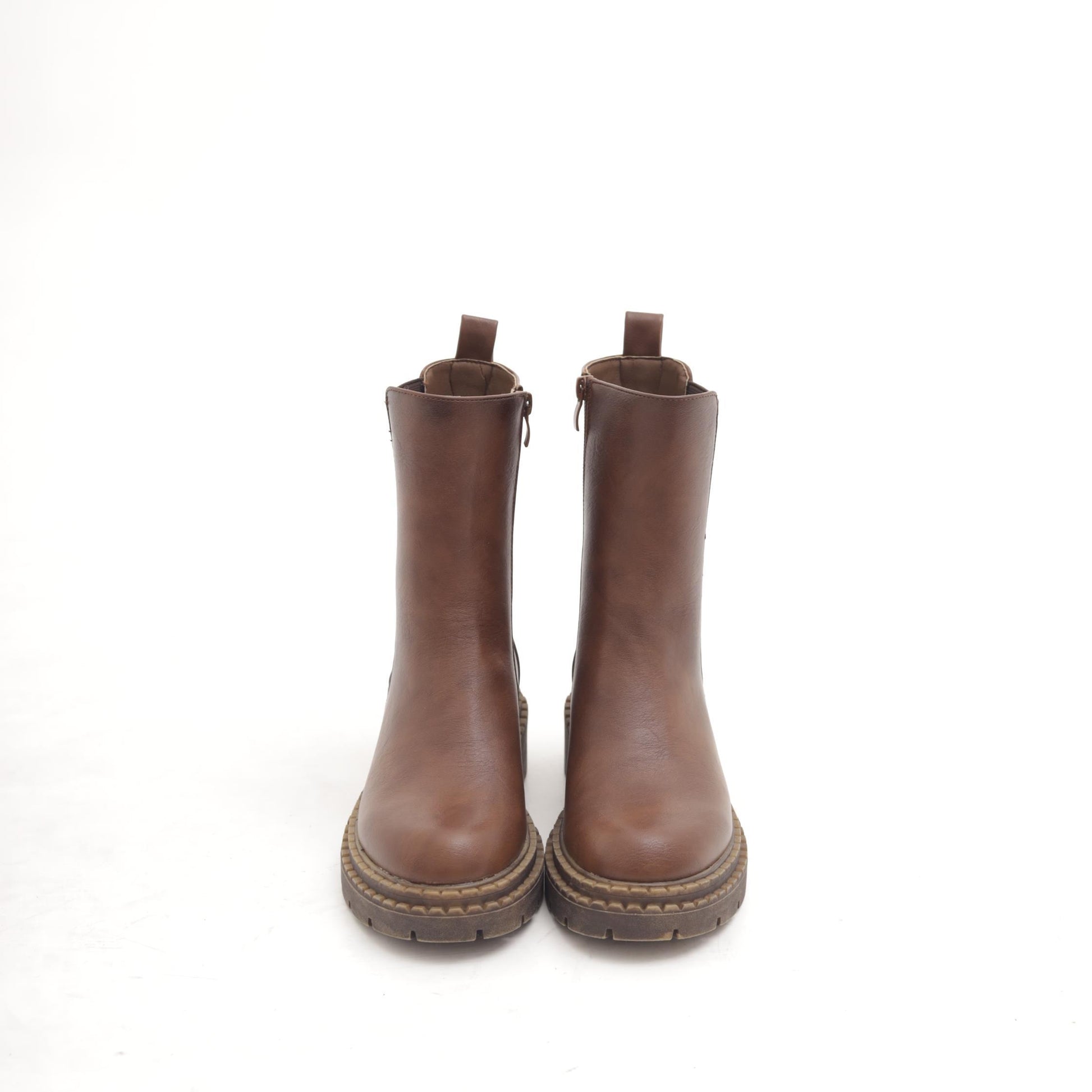 STIVALETTO ELASTICO E ZIP MARRONE 