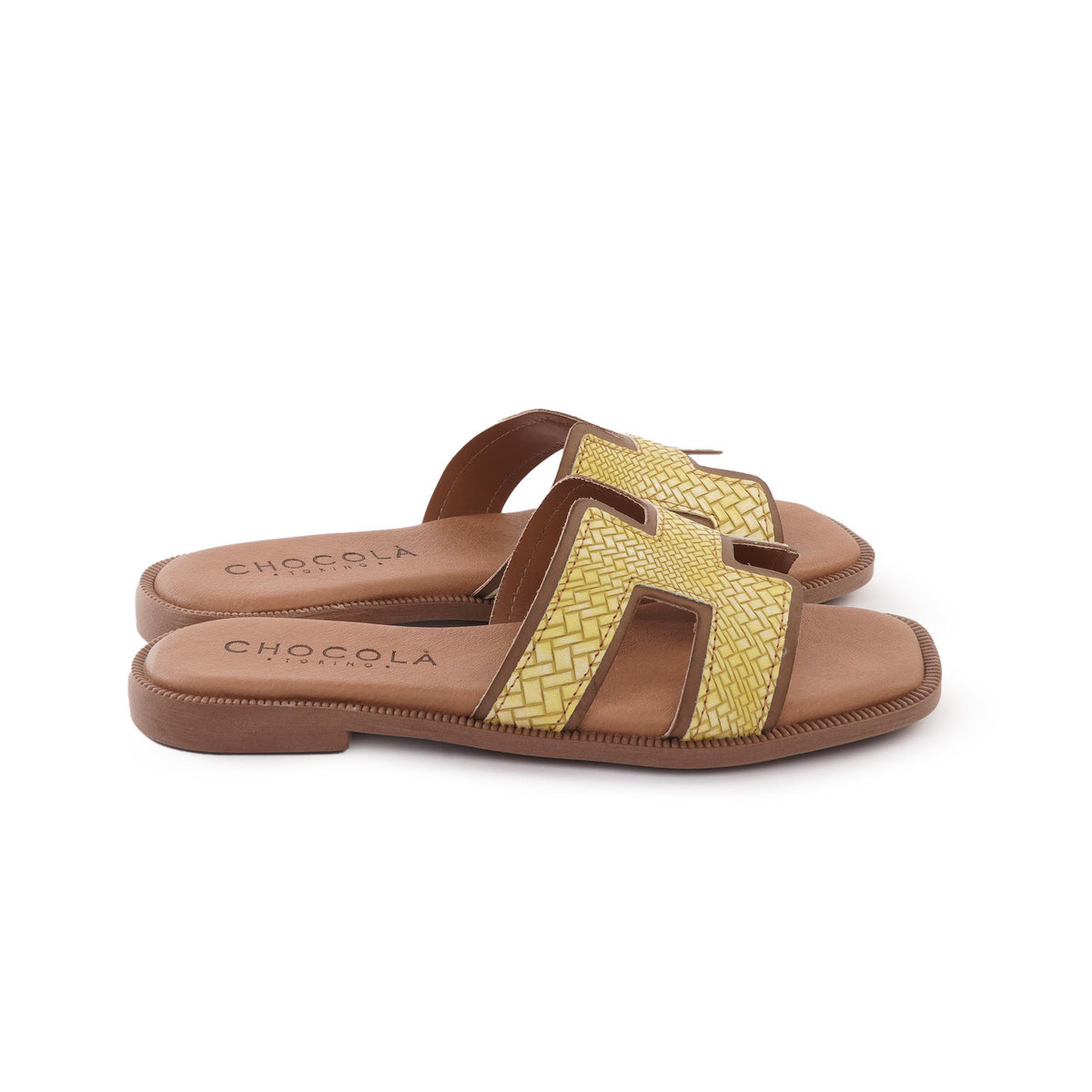 CIABATTINA H INTRECCIATO GIALLO<BR/><BR/><BR/> 