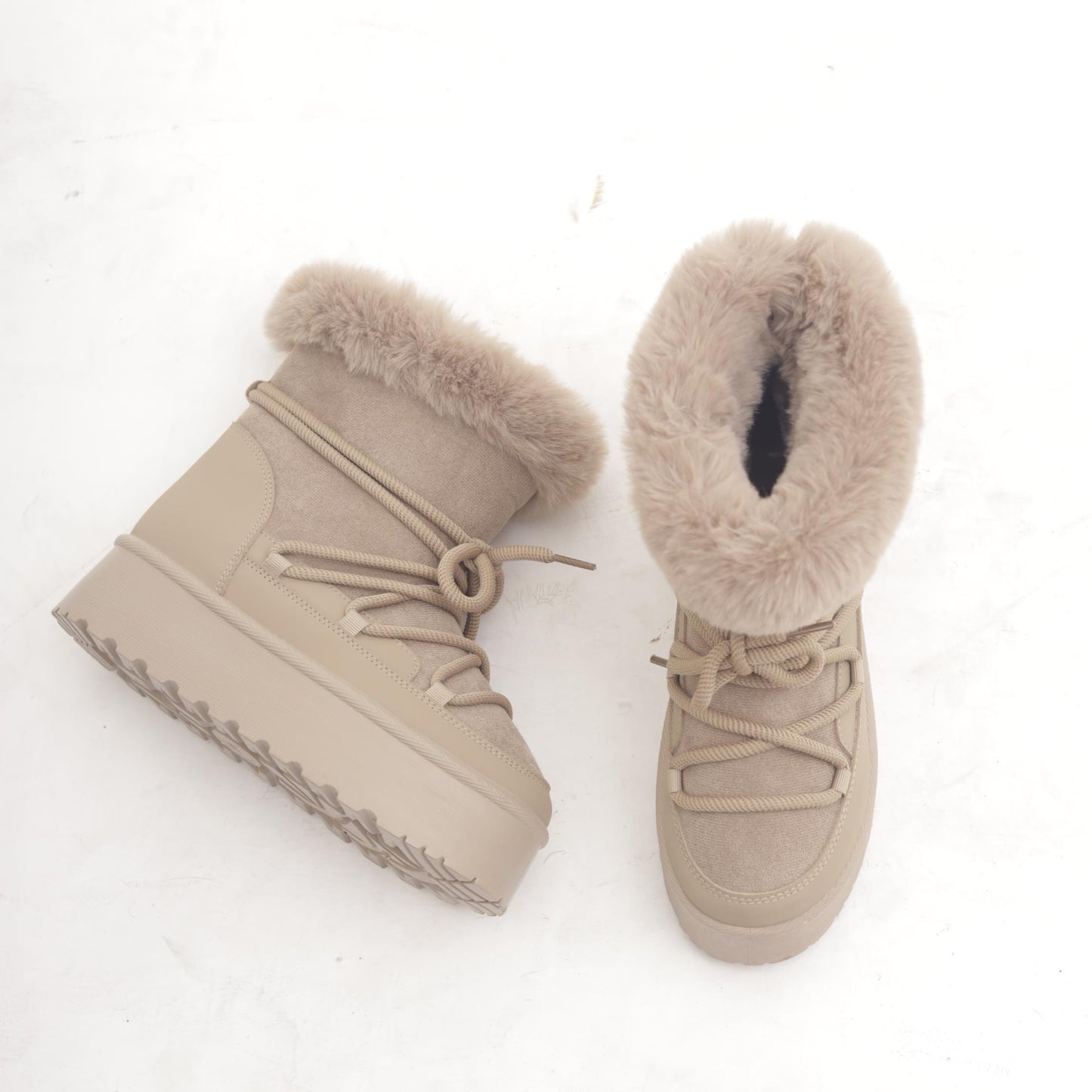 STIVALETTO MAMMUT LACCI TAUPE 