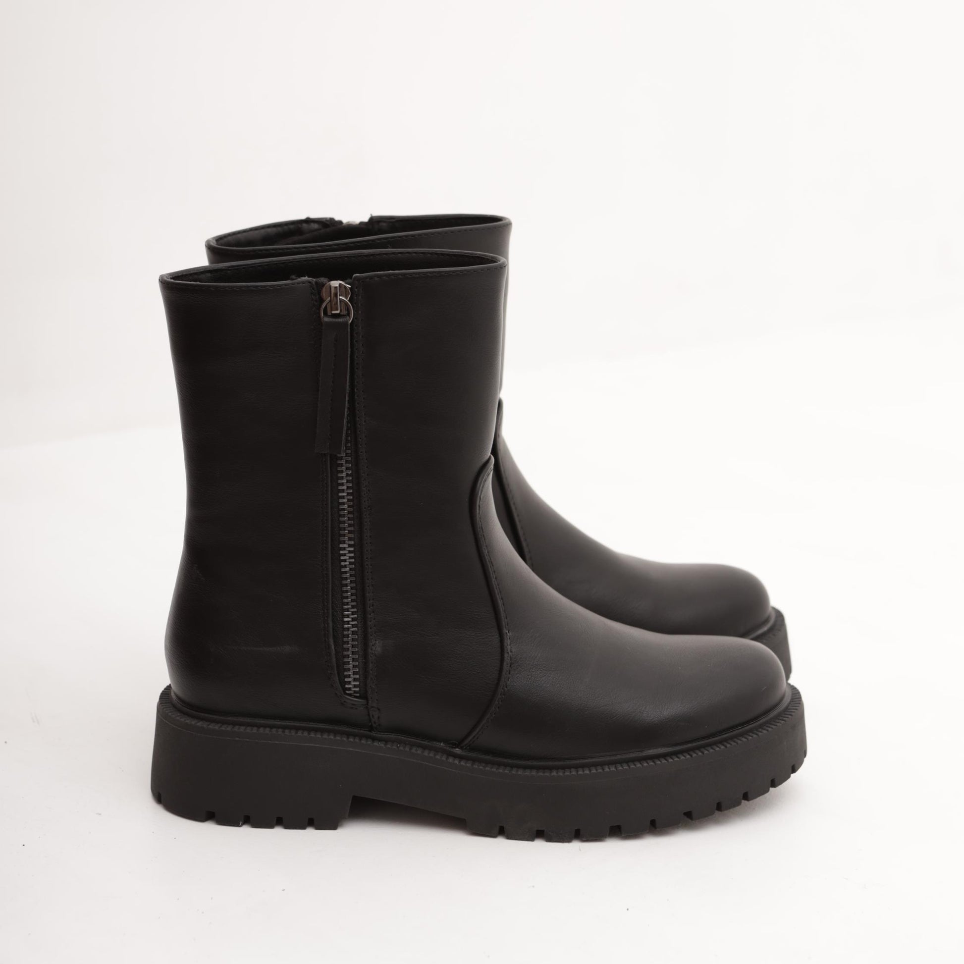 STIVALETTO ZIP ESTERNA NERO 