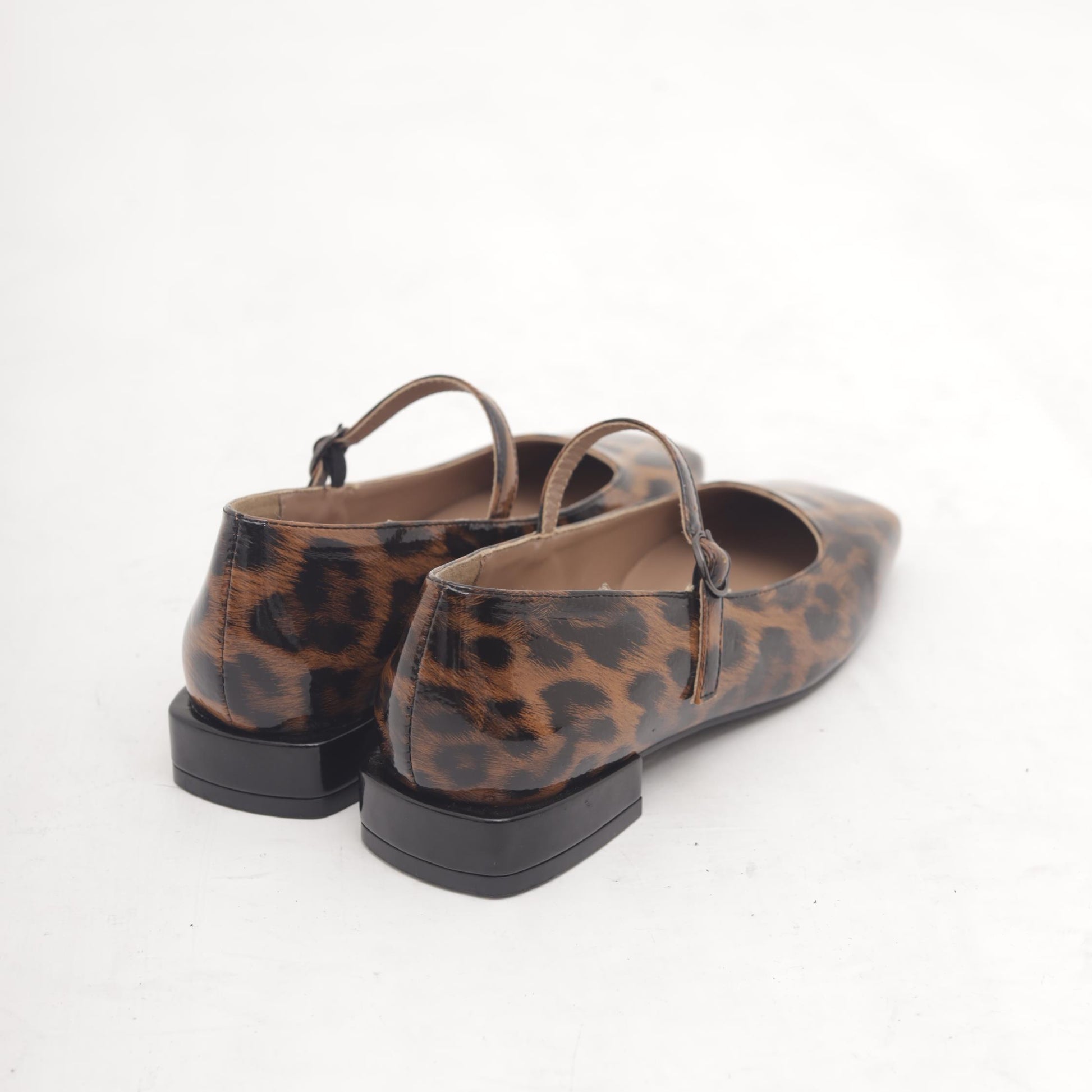 MARY JANE FLAT QUADRATA LEOPARDO MP2734-2VELE CHOCOLA
