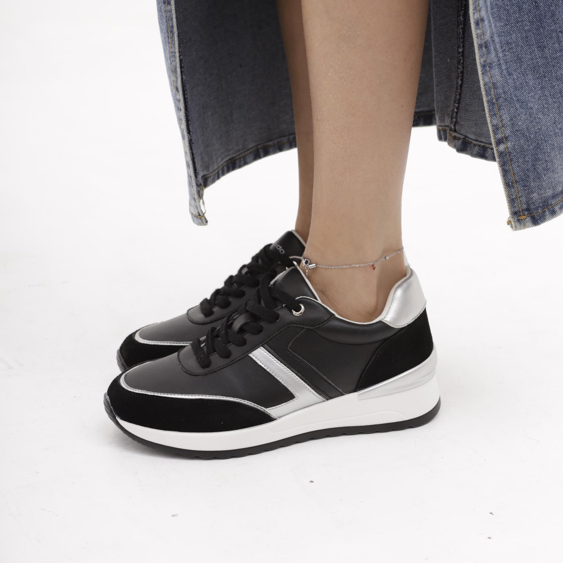 SNEAKERS ALTA NERO<BR/> 
