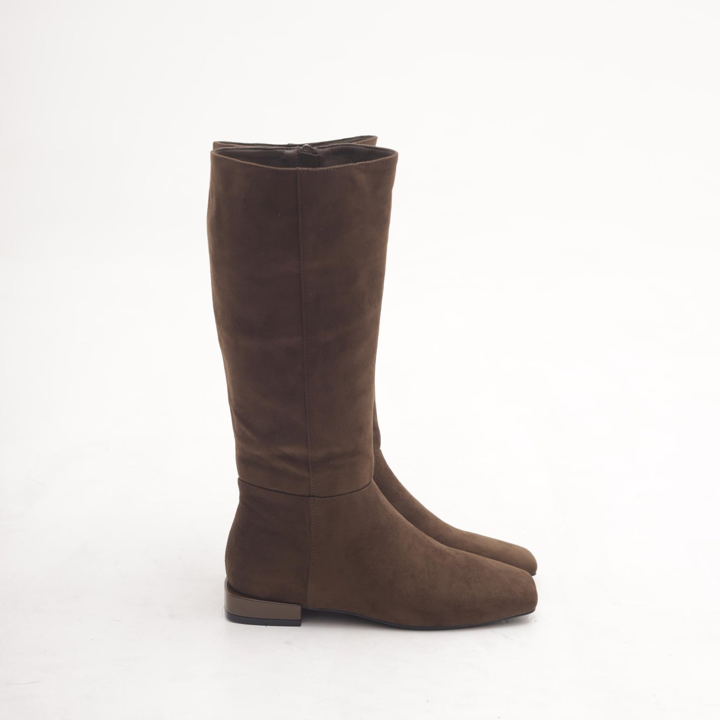 STIVALE FLAT LISCIO MARRONE 