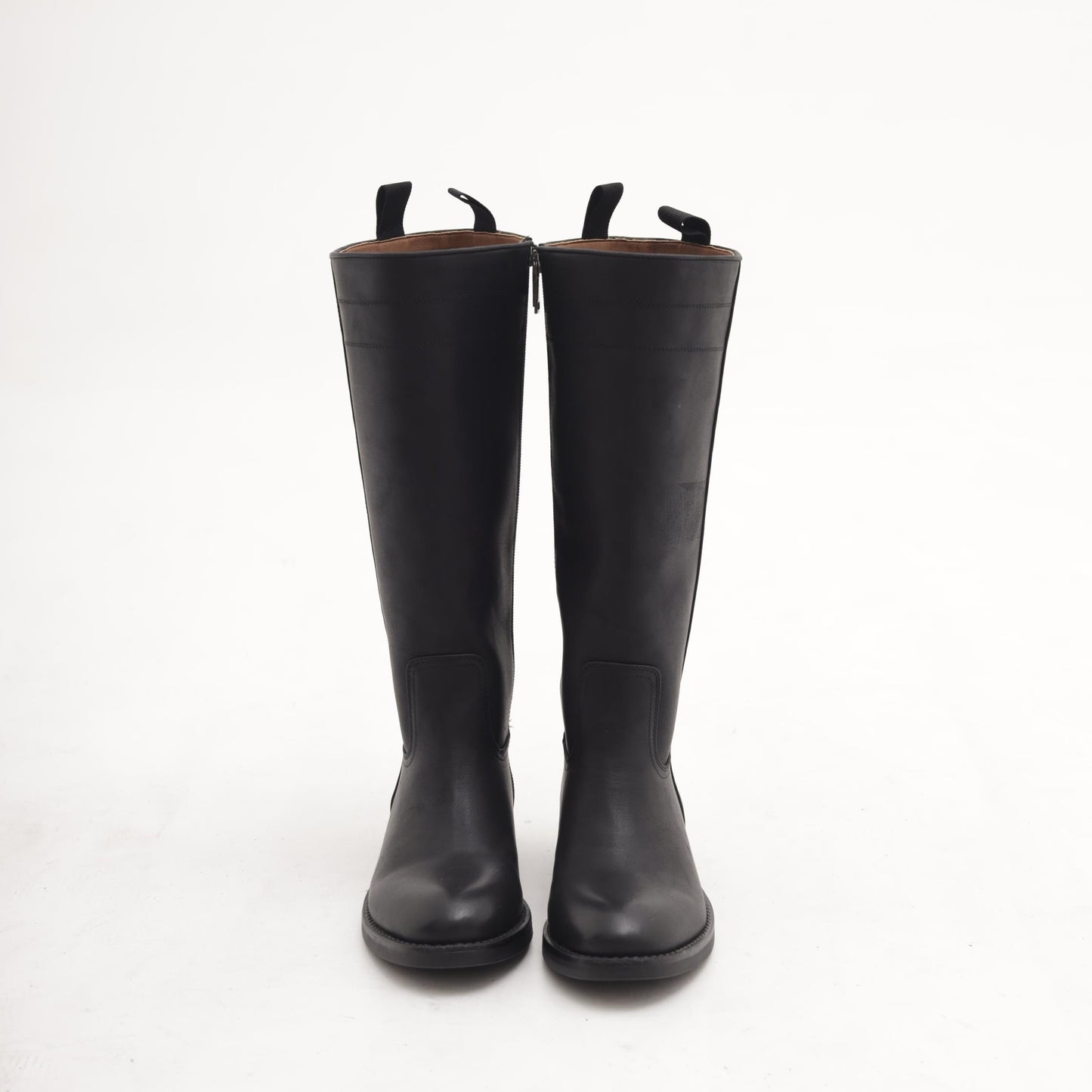 STIVALE ALTO BACCHETTE E ZIP NERO 