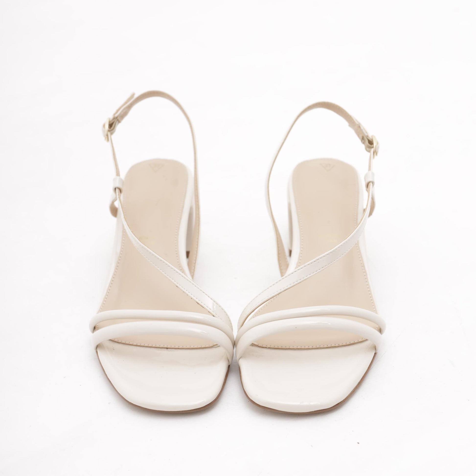 SANDALO FASCETTE VERNICE PANNA 