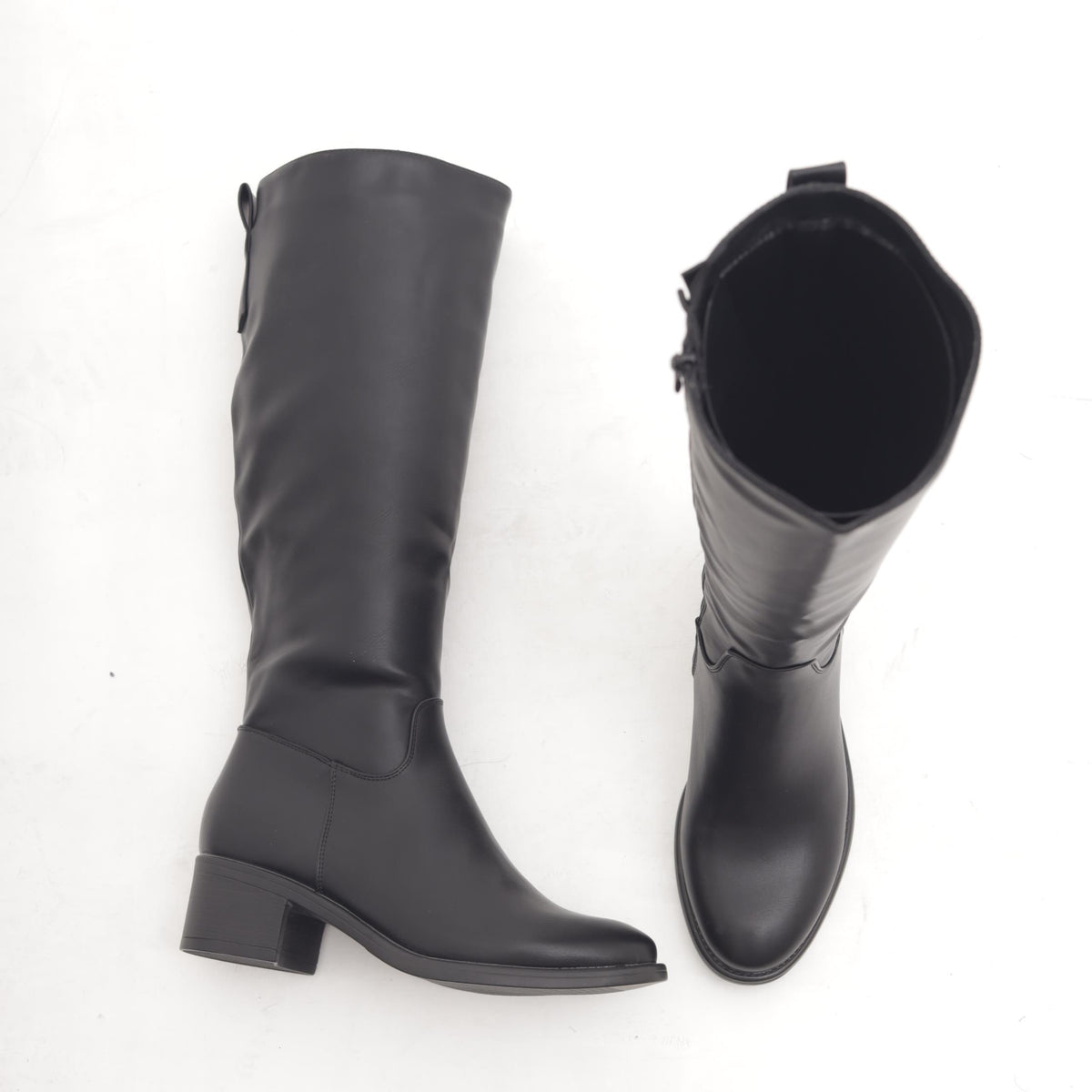 STIVALE ALTO LISCIO NERO 