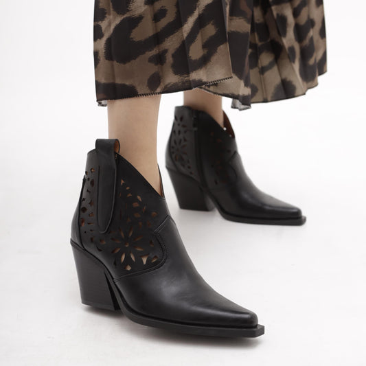 TEXANO BASSO TRAFORATO NERO 