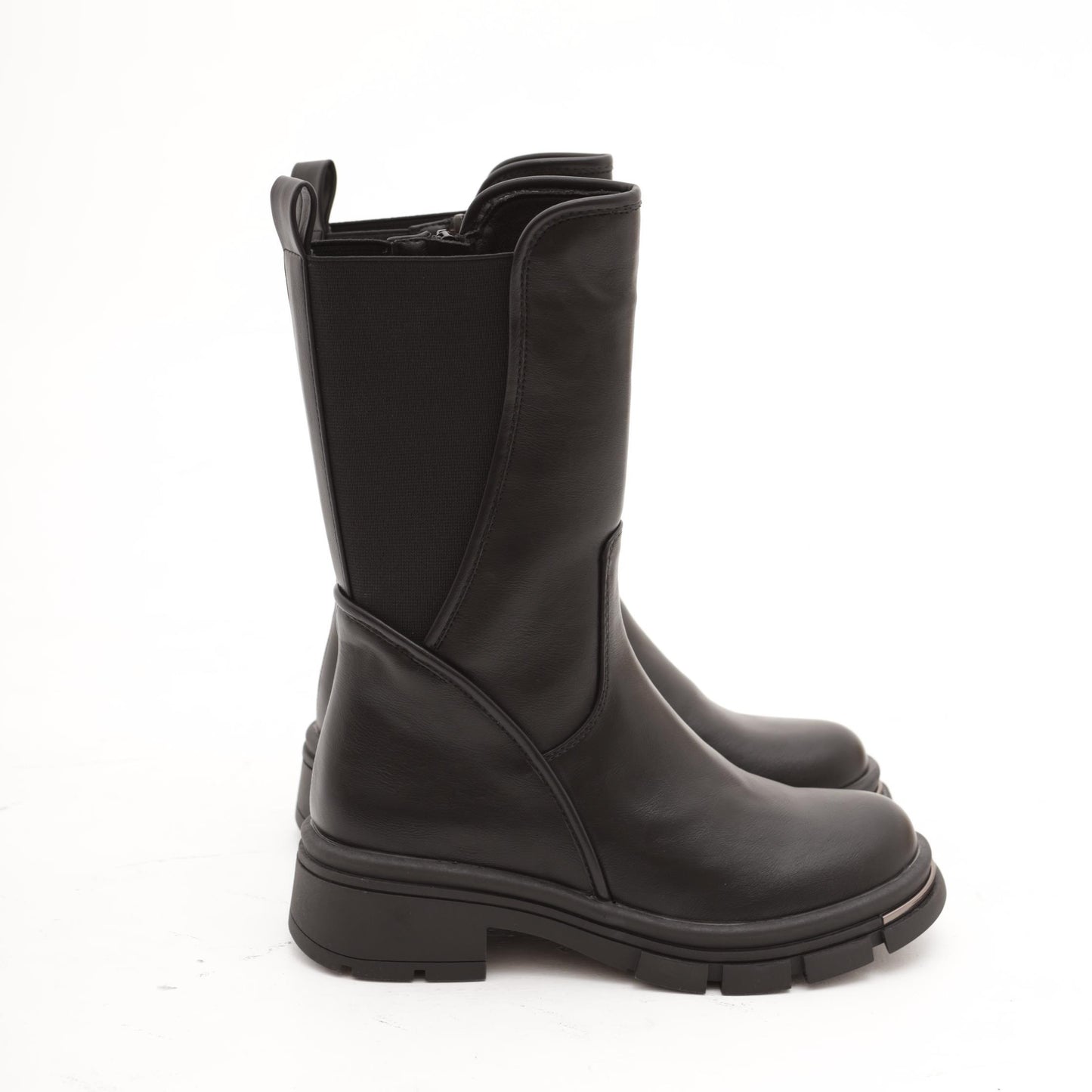 STIVALETTO GAMBALE ELASTICO NERO 