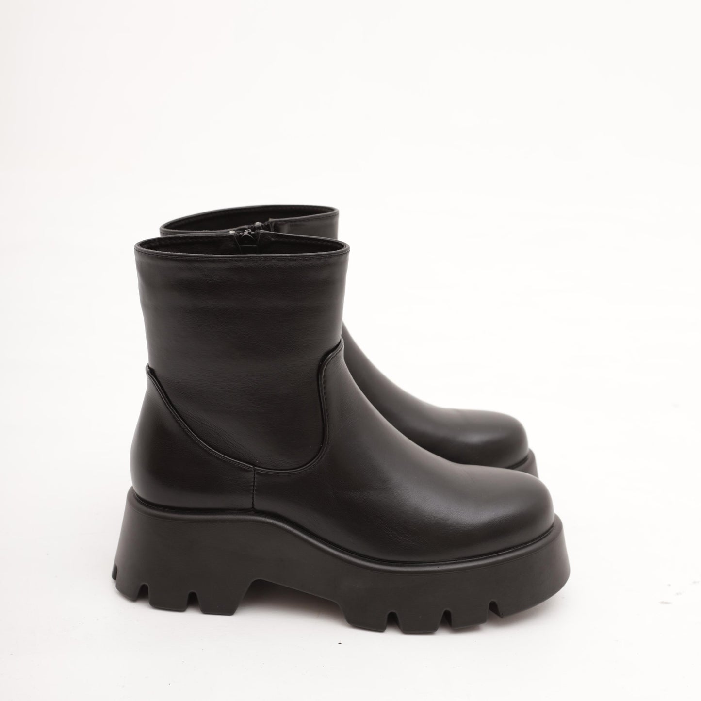 STIVALETTO CHUNKY LISCIO NERO 
