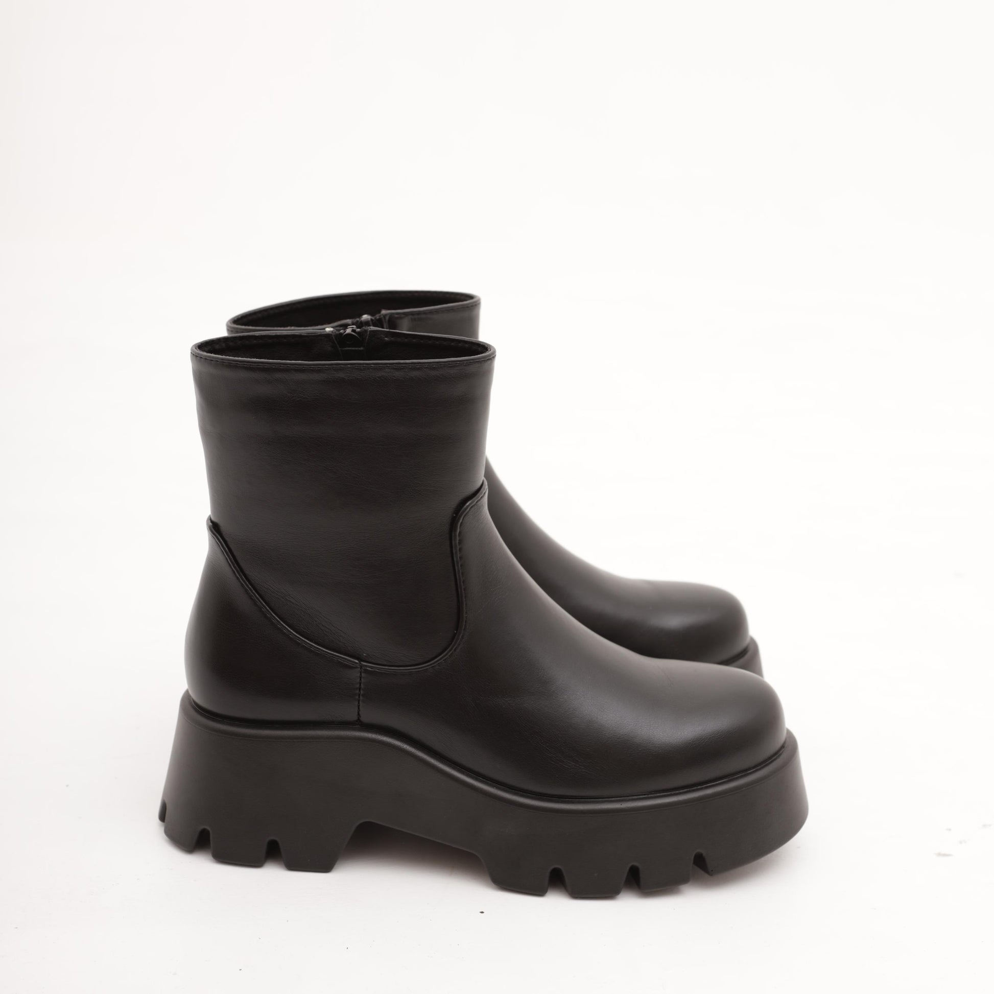 STIVALETTO CHUNKY LISCIO NERO 