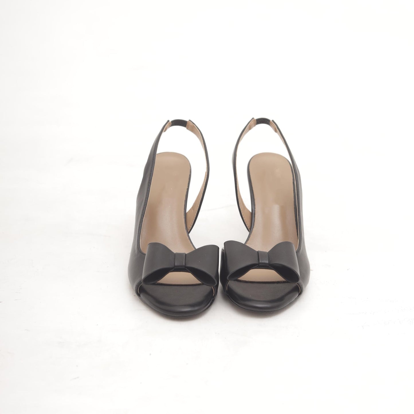 SLINGBACK SPUNTATA FIOCCO NERO 
