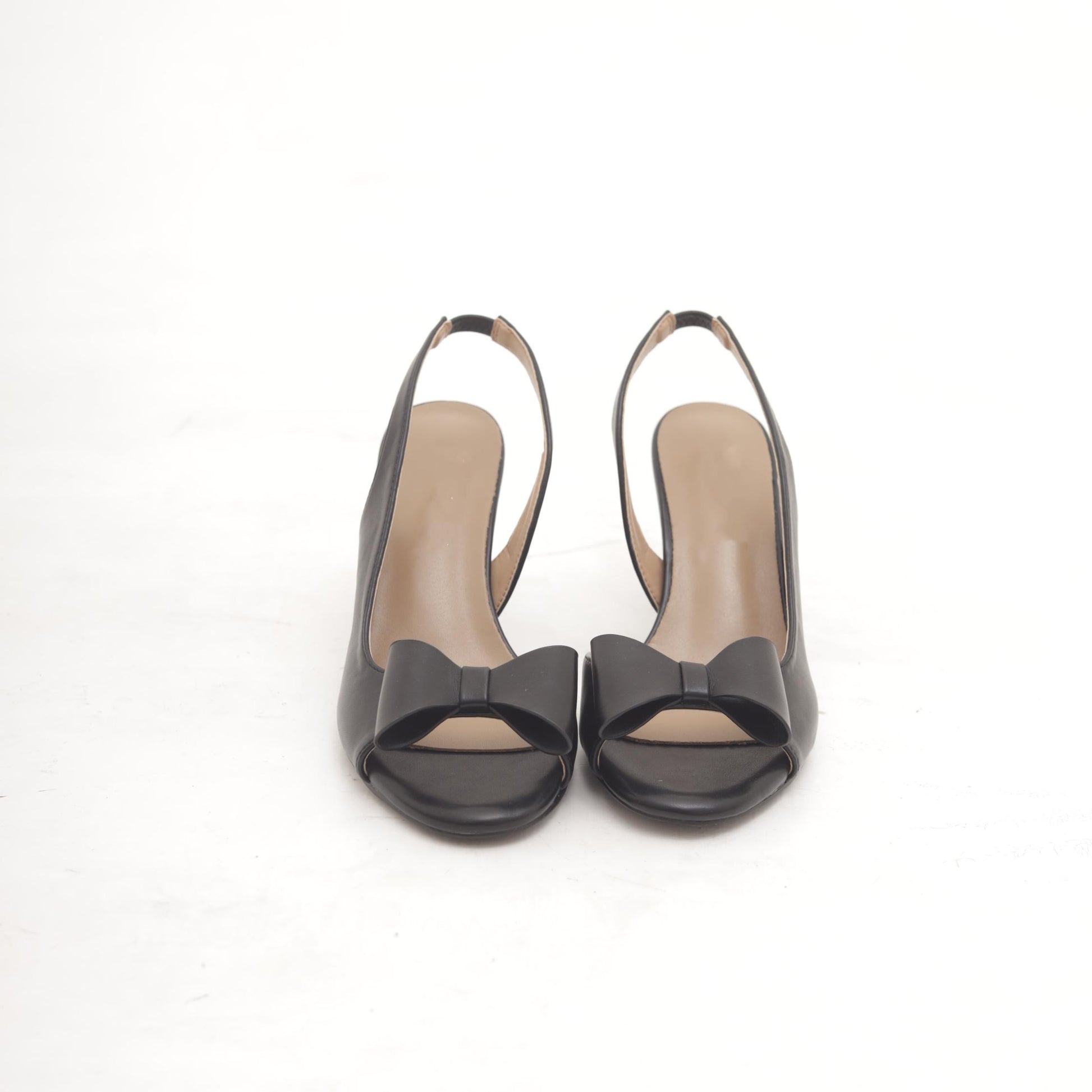 SLINGBACK SPUNTATA FIOCCO NERO 