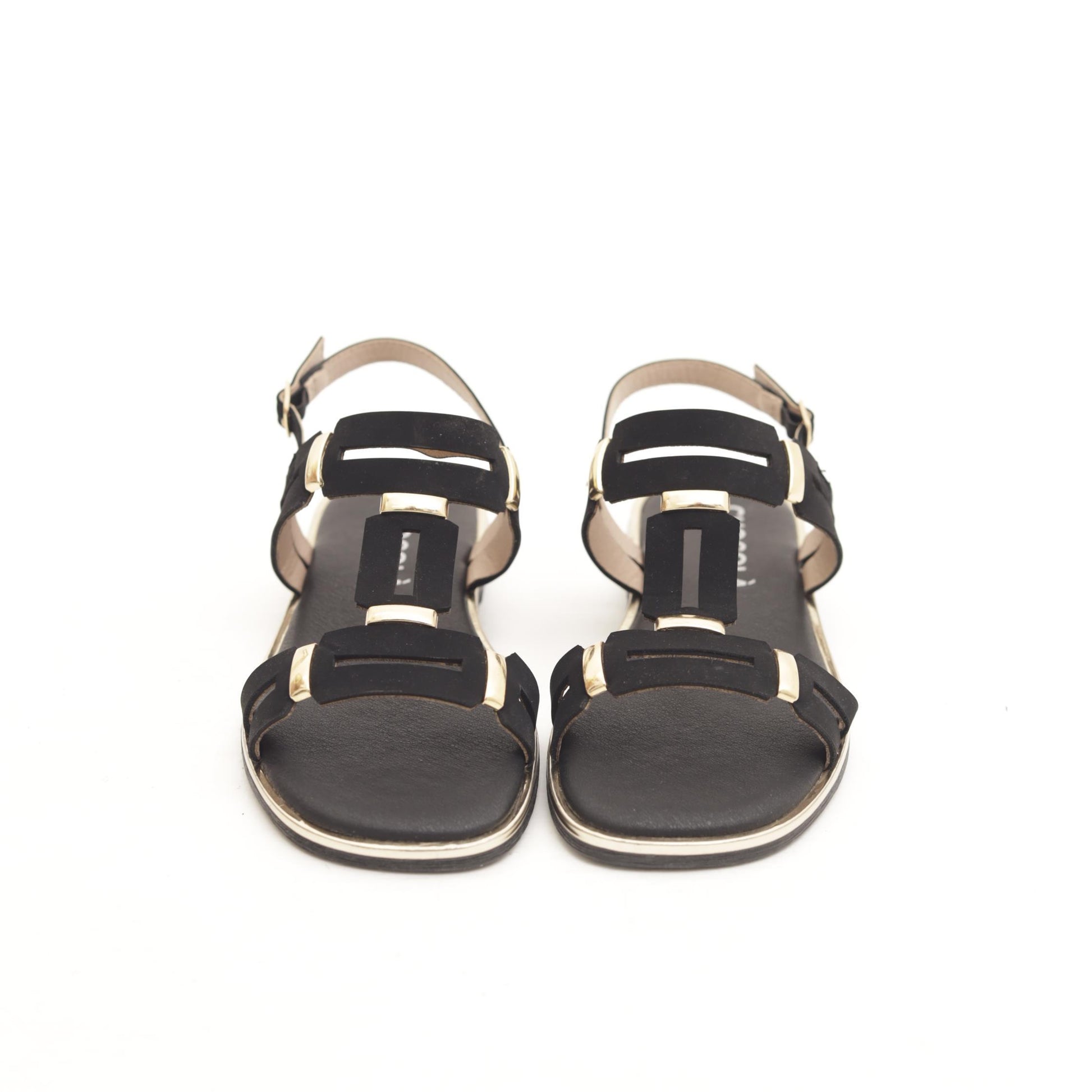 SANDALO FLAT GEOMETRIE NERO 