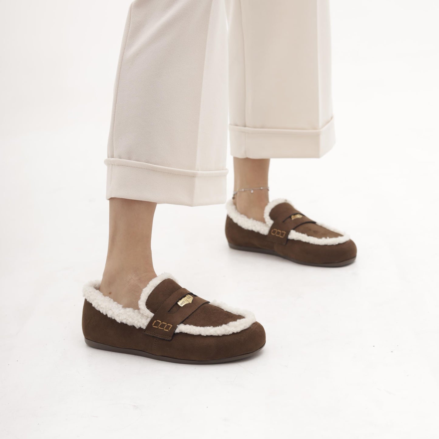 MOCASSINO SOFT FUR MARRONE 