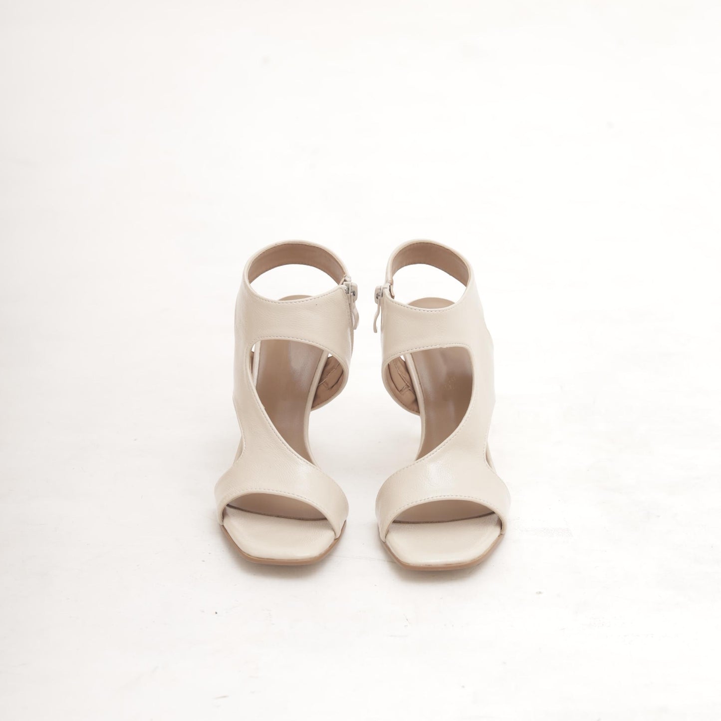 SANDALO SAGOMATO TACCO BEIGE 