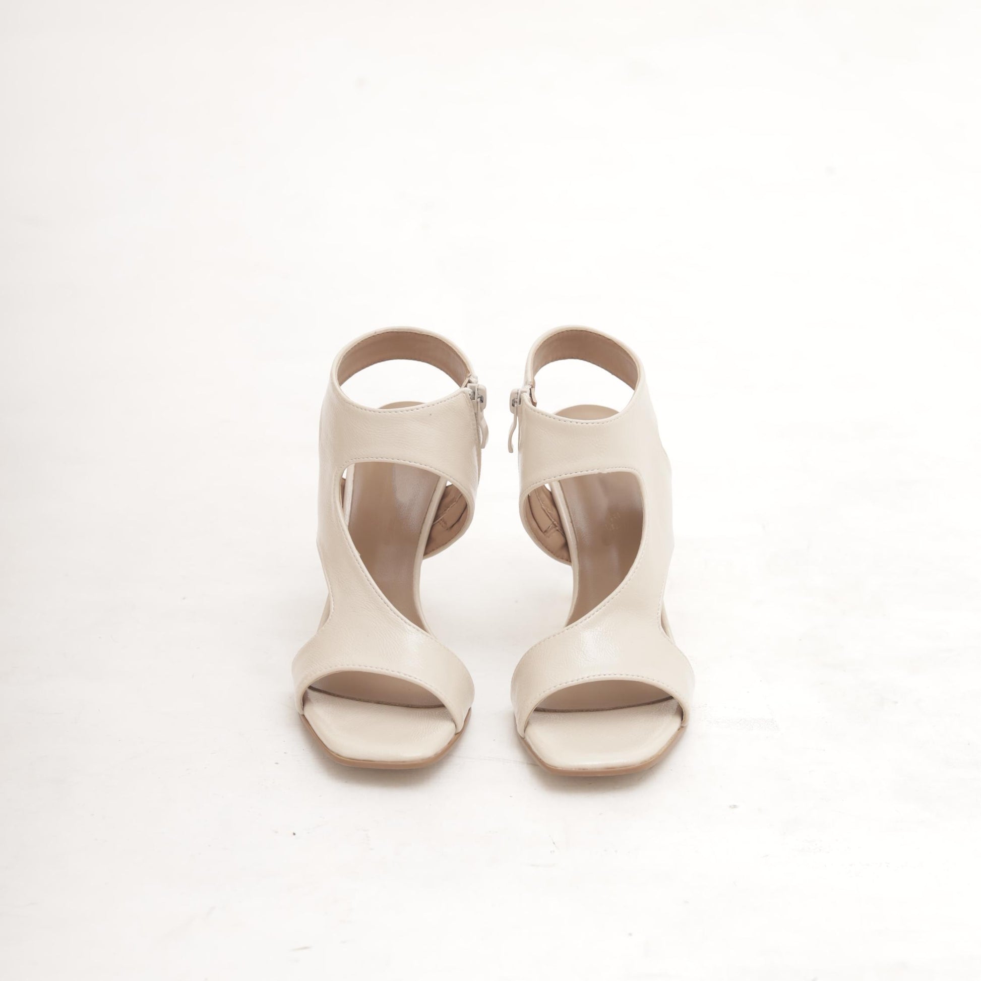 SANDALO SAGOMATO TACCO BEIGE 